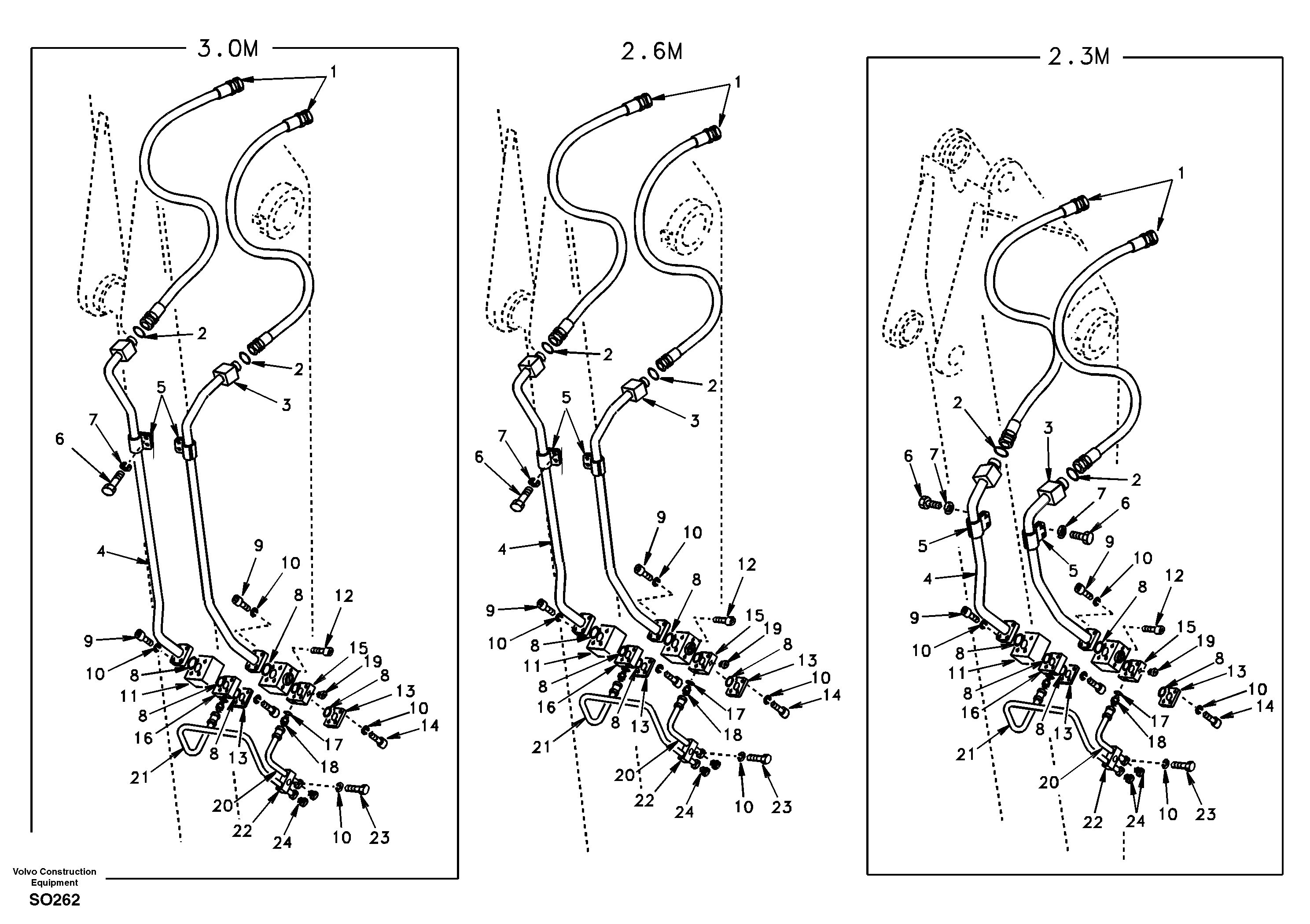 Схема запчастей Volvo EC150 - 49081 Working hydraulic, hammer and shear for dipper arm EC150