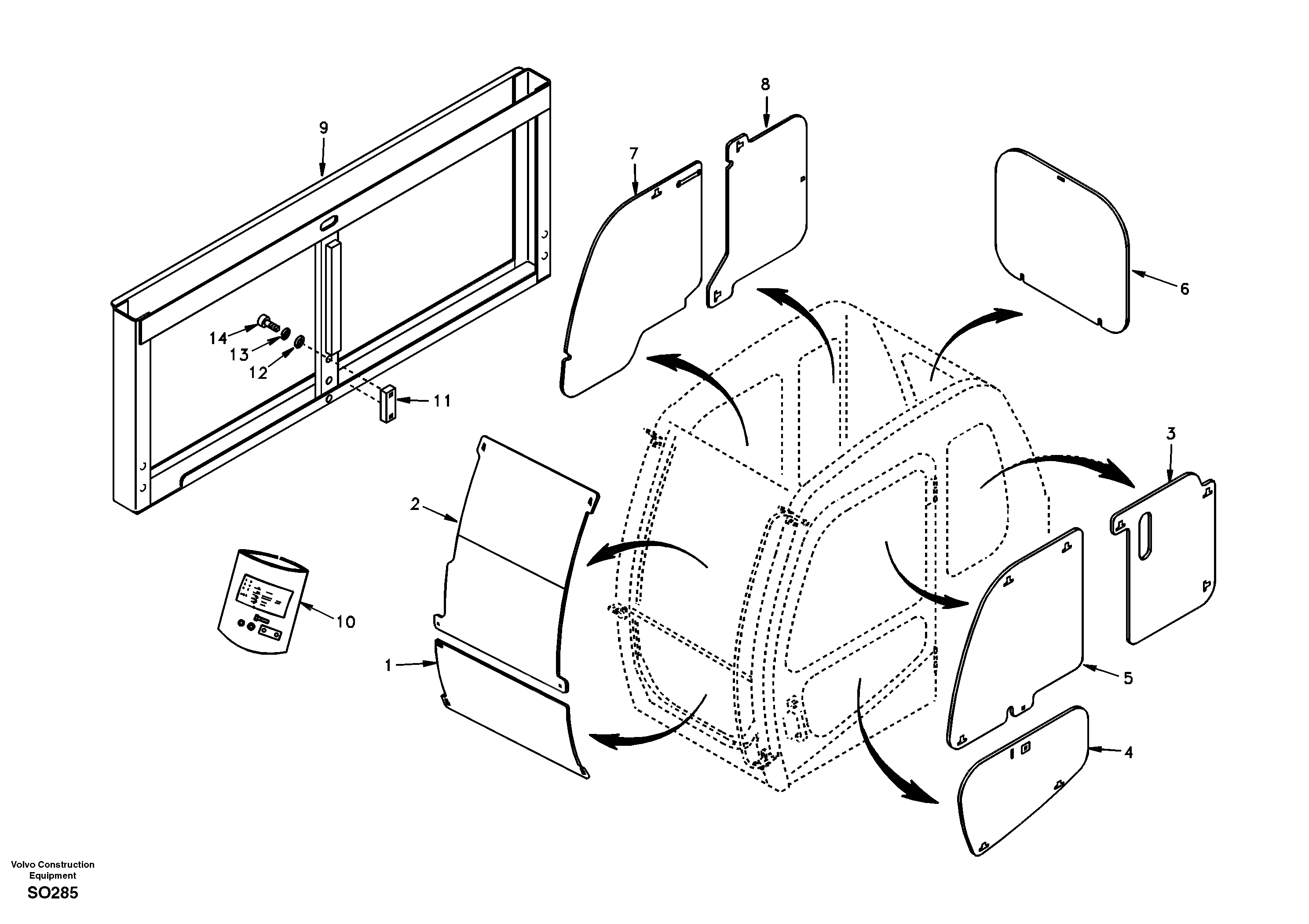Схема запчастей Volvo EC150 - 13762 Antitheft system EC150