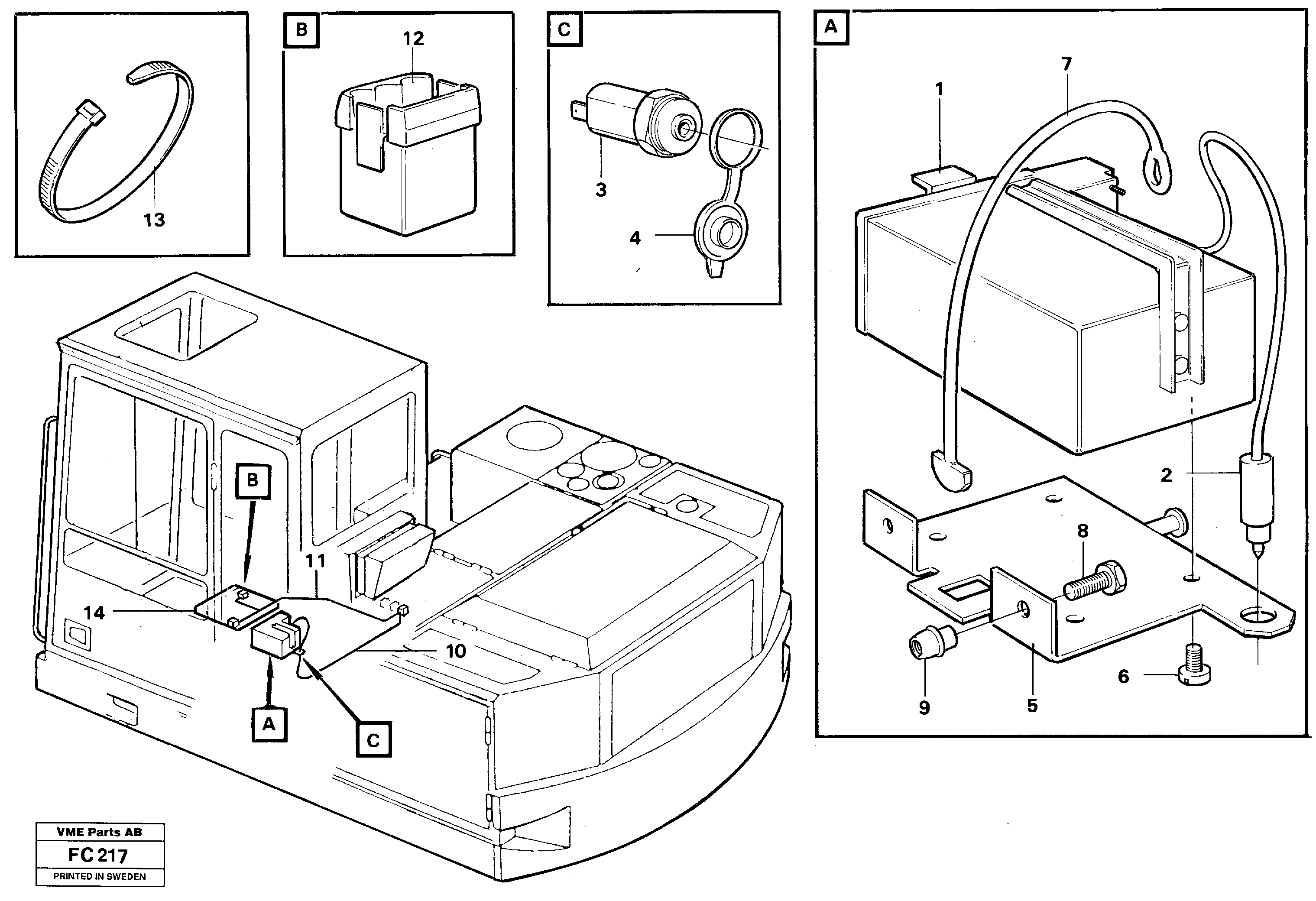 Схема запчастей Volvo EC150 - 104799 Lunch box heater EC150 ?KERMAN ?KERMAN EC150 SER NO - 129