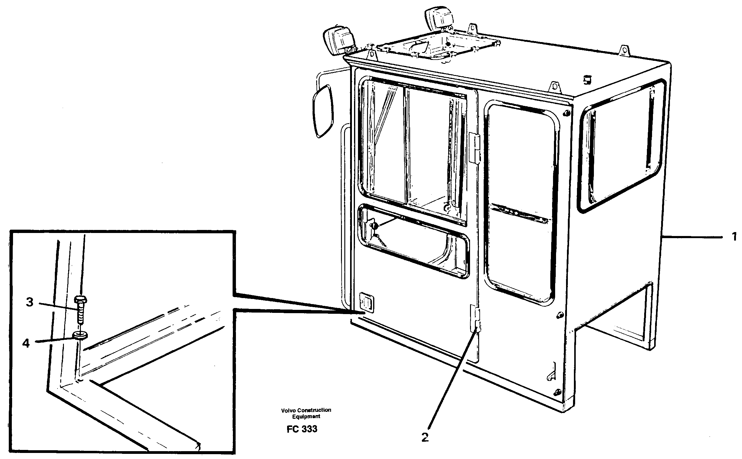 Схема запчастей Volvo EC150 - 32401 Operators cab EC150 ?KERMAN ?KERMAN EC150 SER NO - 129