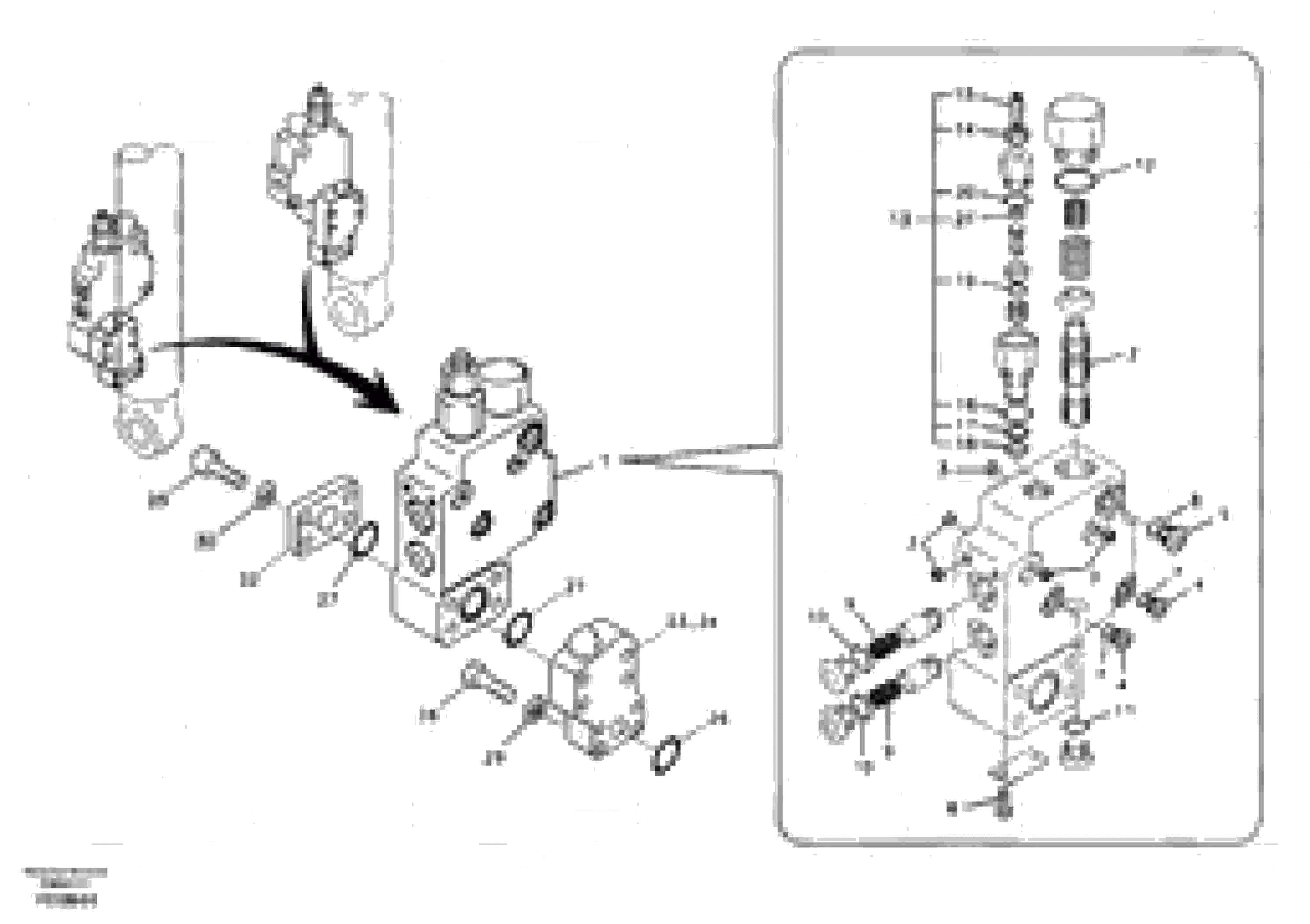 Схема запчастей Volvo EC160B - 93400 Working hydraulic, boom rupture valve mount EC160B