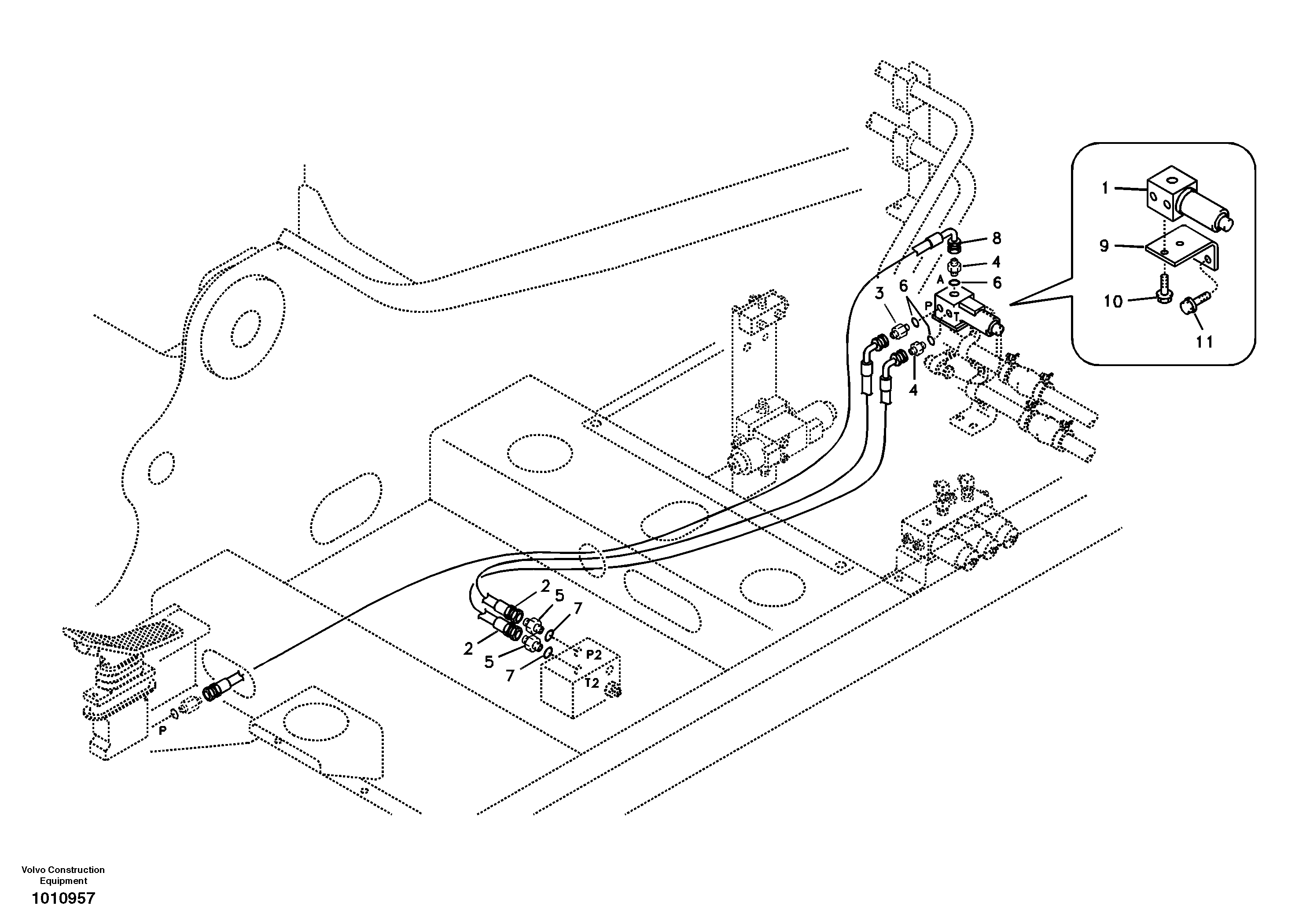 Схема запчастей Volvo EC160B - 97663 Servo system, hammer and shear EC160B
