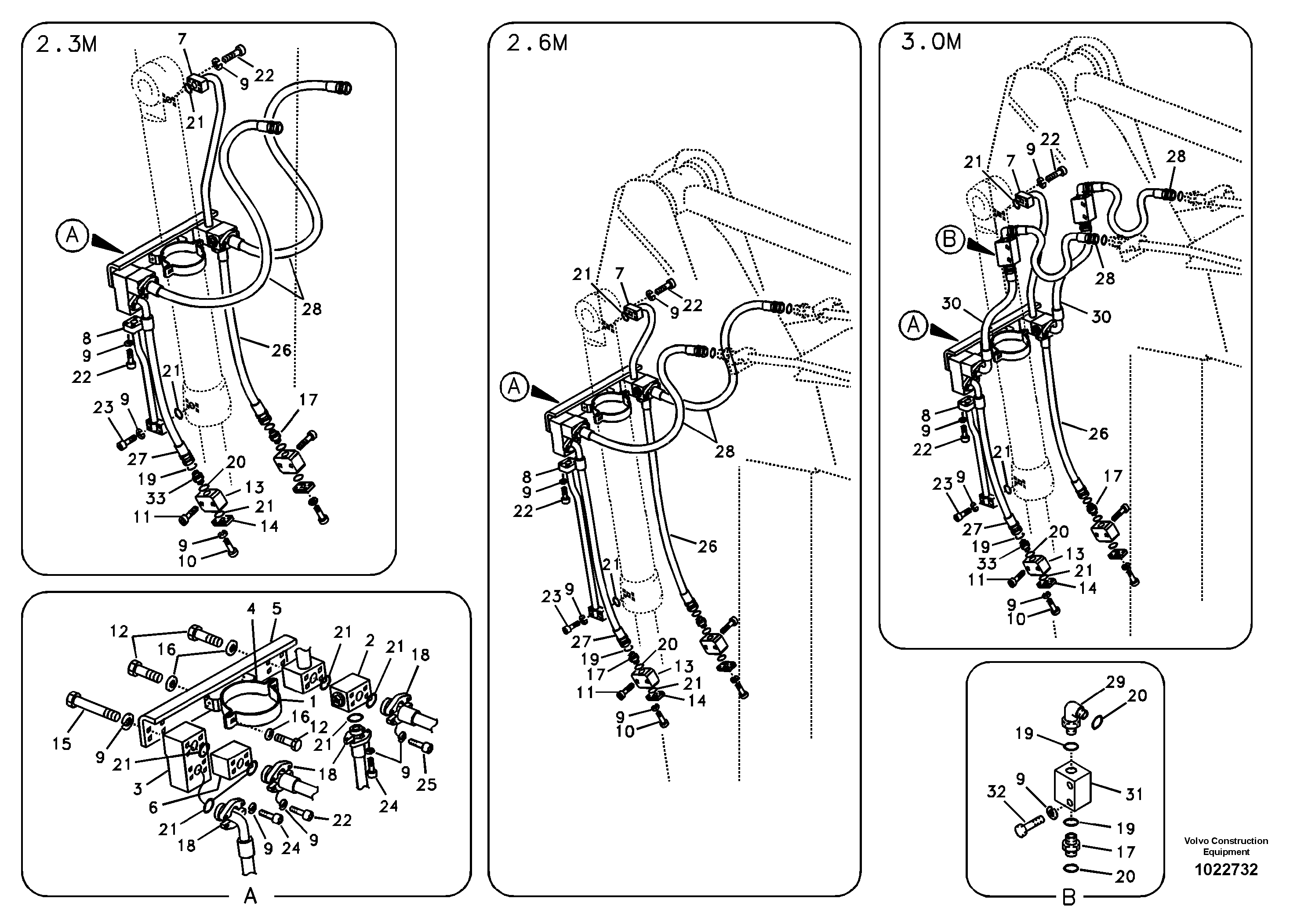 Схема запчастей Volvo EC160B - 46992 Working hydraulic, clamshell EC160B