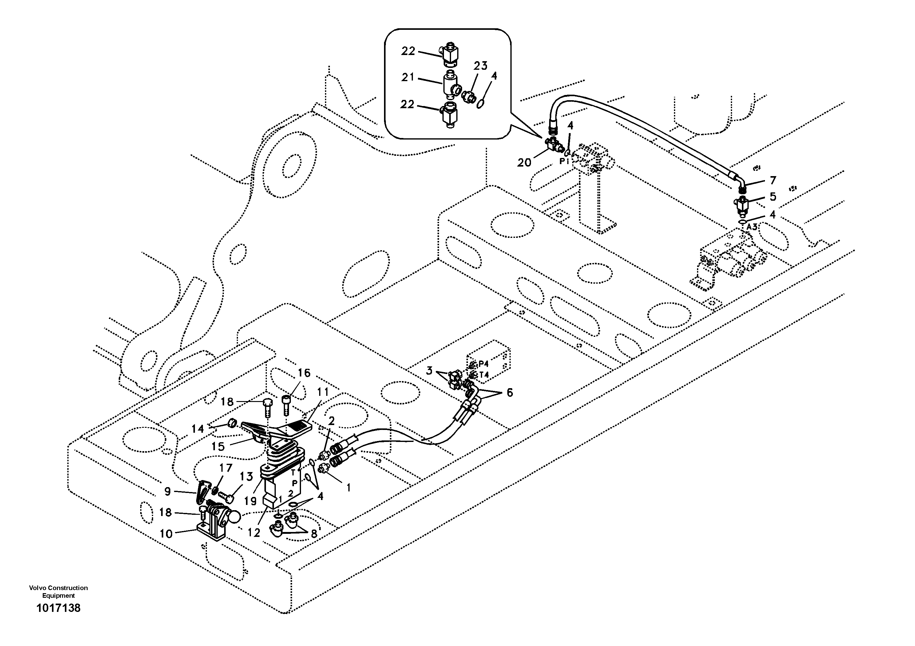 Схема запчастей Volvo EC160B - 95160 Working hydraulic, adjustable boom for upper EC160B