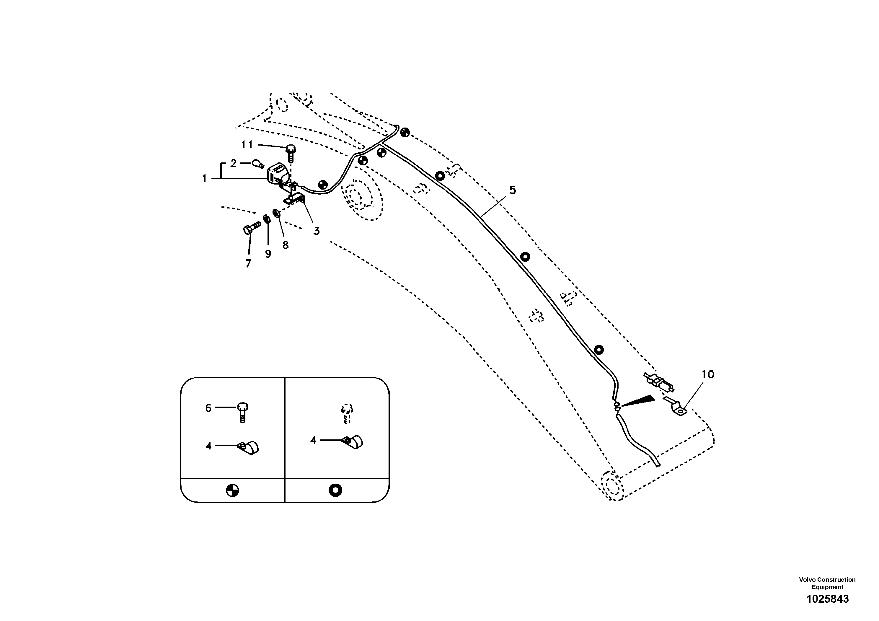 Схема запчастей Volvo EC160B - 1794 Working lamp on boom EC160B PRIME S/N 12001-