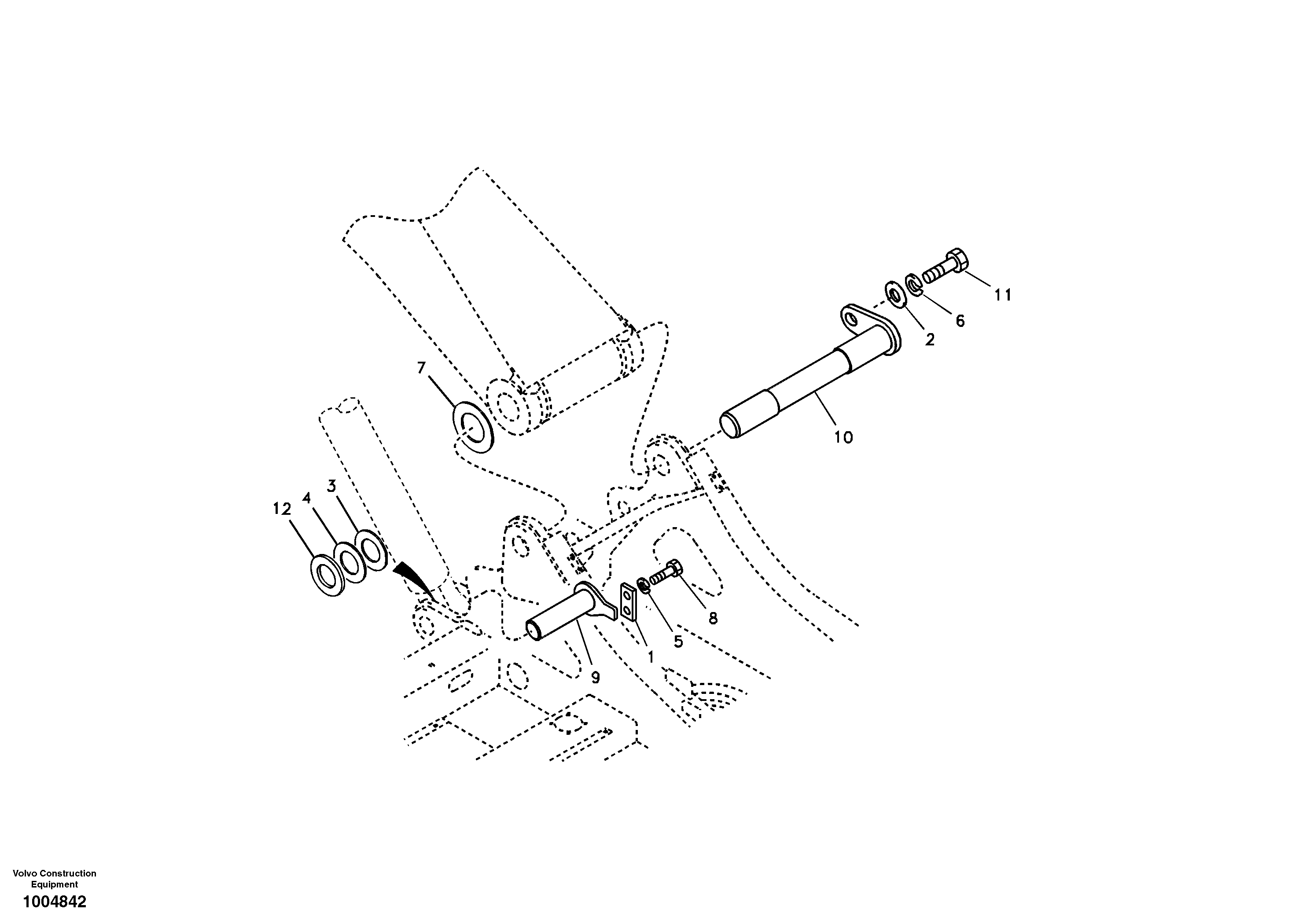 Схема запчастей Volvo EC160B - 43798 Links to boom, no boom EC160B