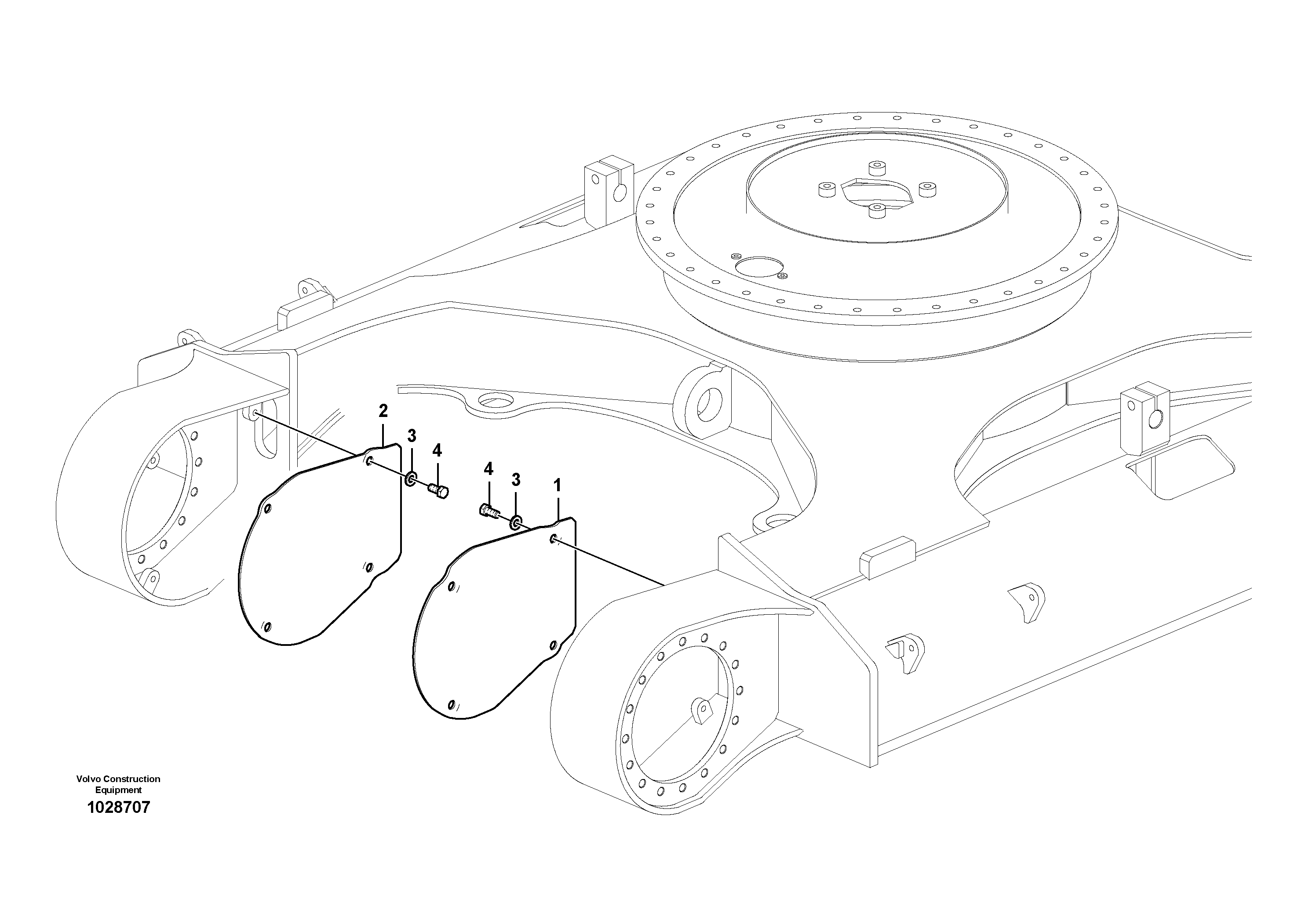 Схема запчастей Volvo EC160B - 20513 Protective plate for travel motor EC160B PRIME S/N 12001-