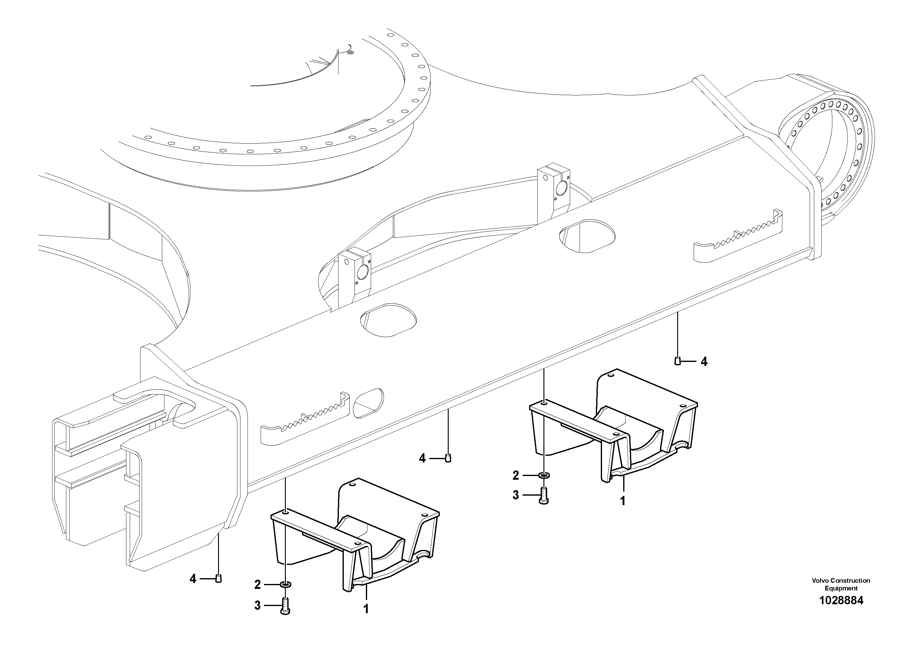 Схема запчастей Volvo EC160B - 81994 Undercarriage, track guards EC160B PRIME S/N 12001-