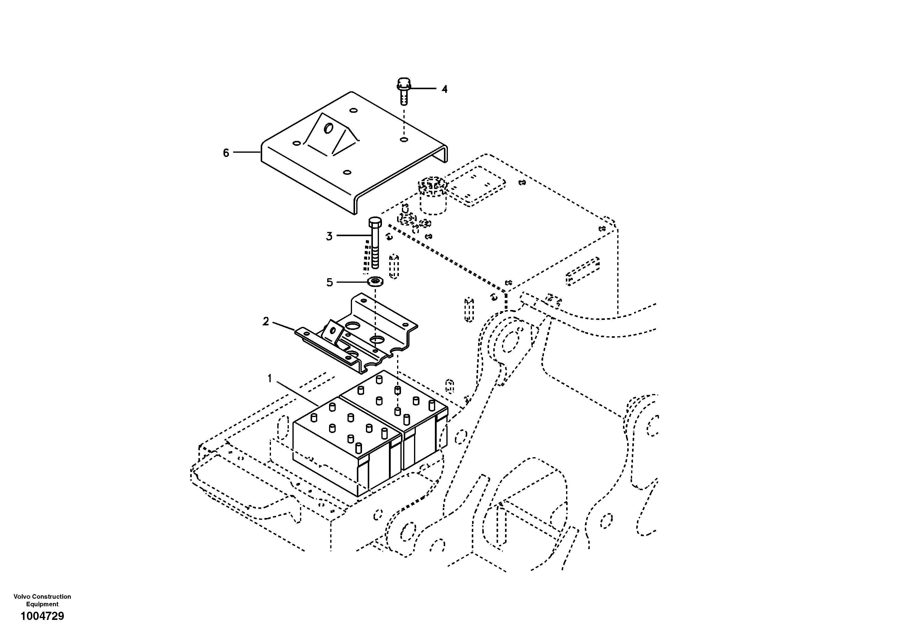 Схема запчастей Volvo EC160B - 10697 Battery with assembling details EC160B