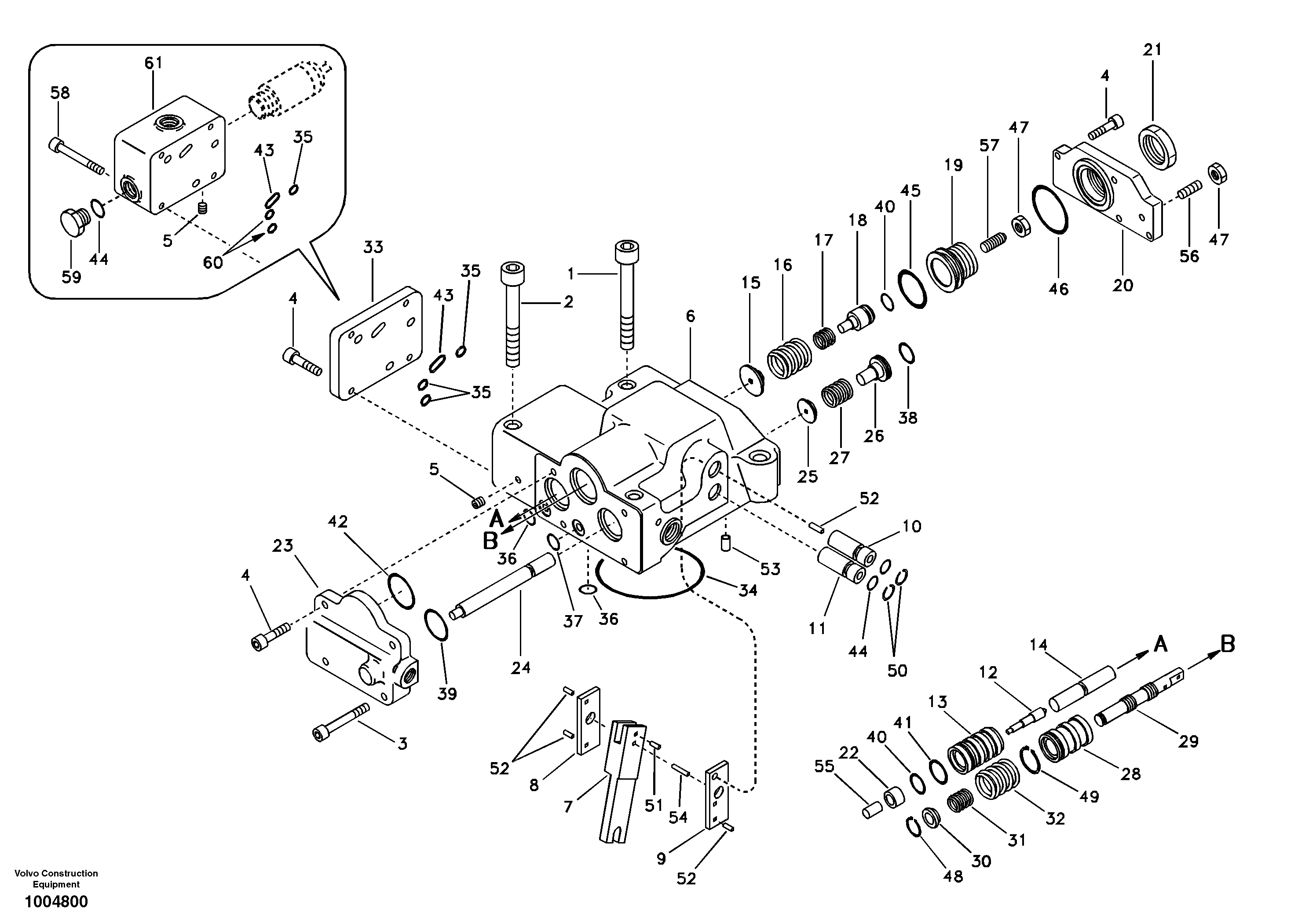 Схема запчастей Volvo EC160B - 95262 Regulator, hydraulic pump EC160B PRIME S/N 12001-