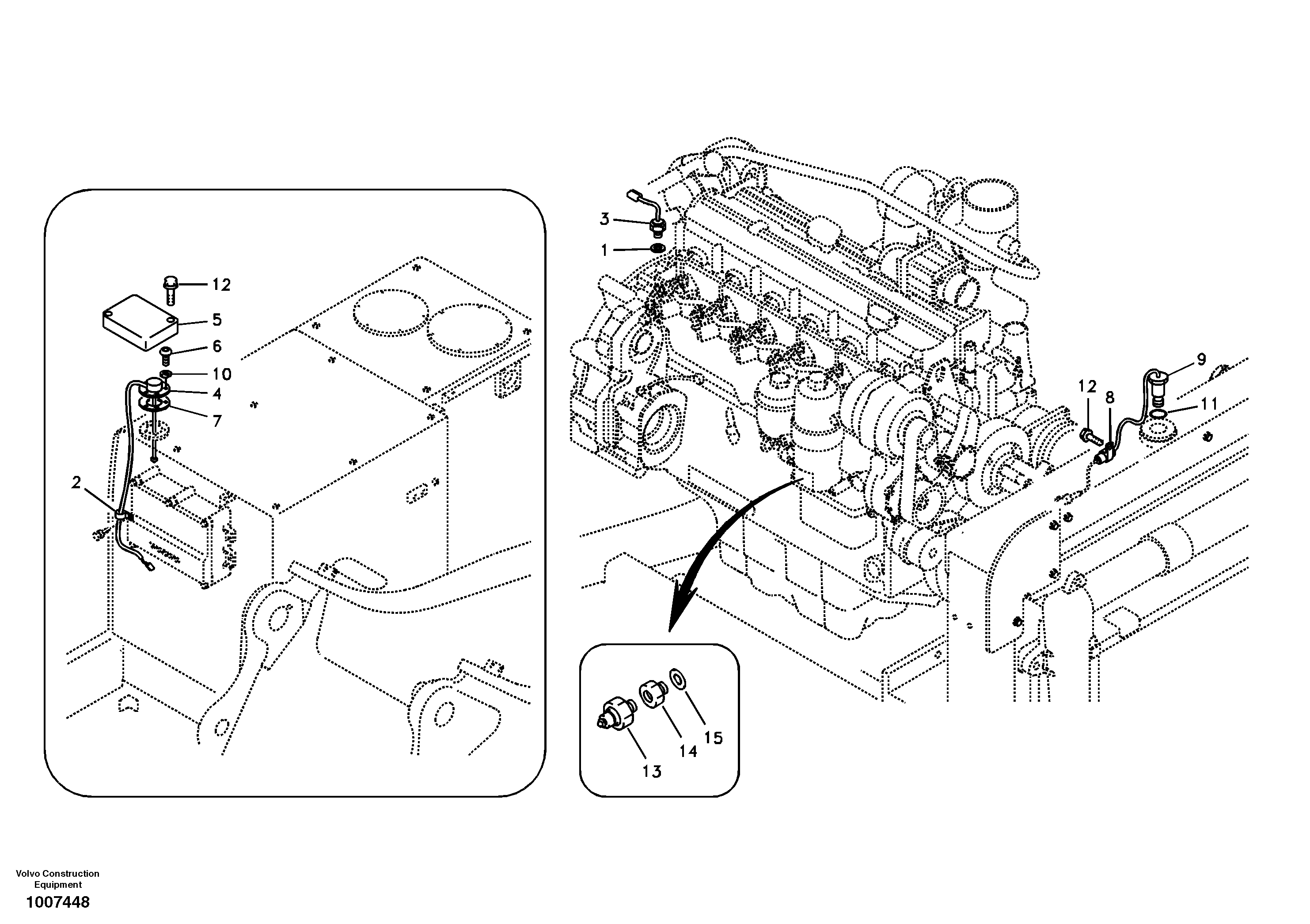 Схема запчастей Volvo EC160B - 13632 Electrical sensor EC160B