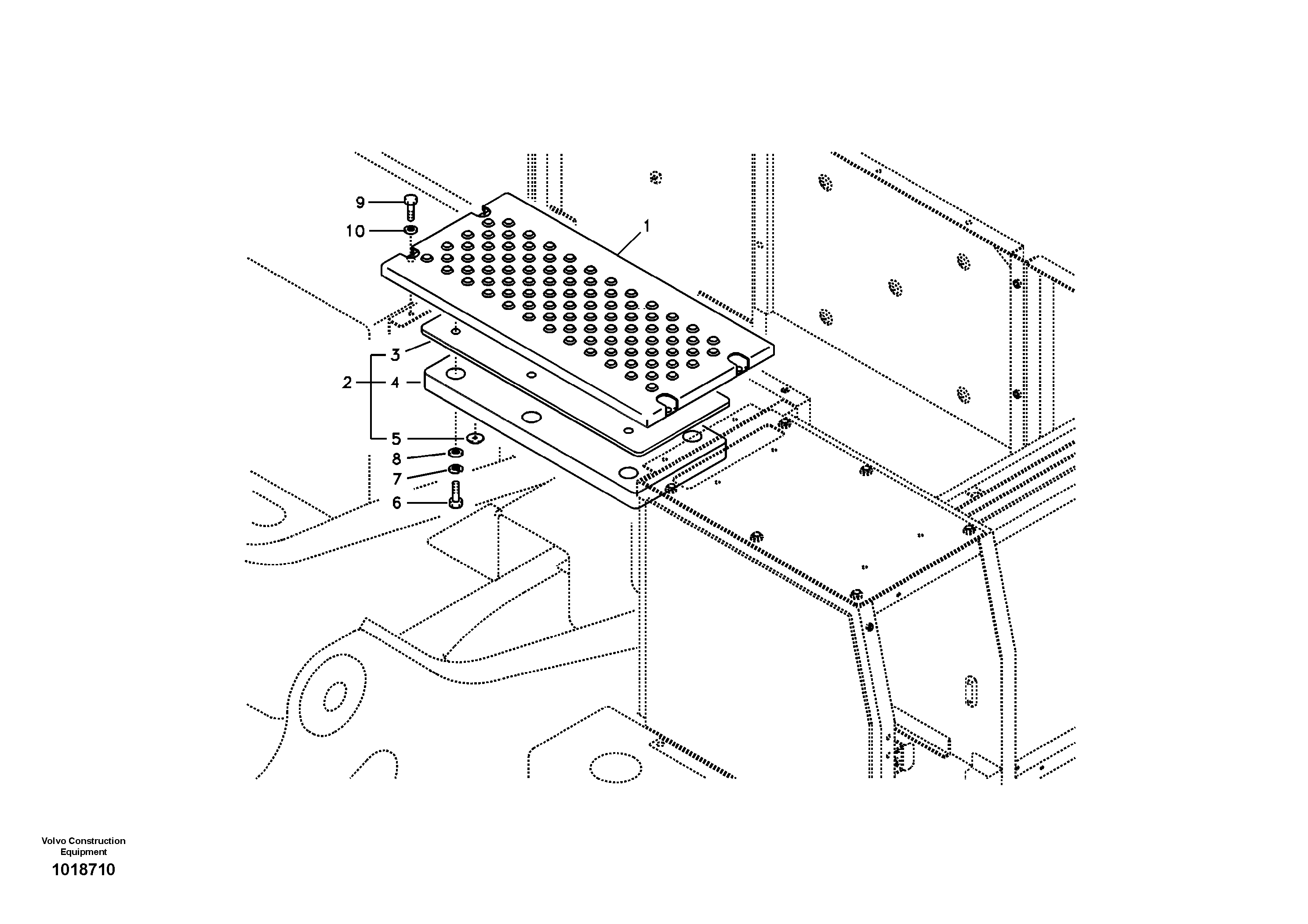 Схема запчастей Volvo EC160B - 13379 Cover, control valve EC160B
