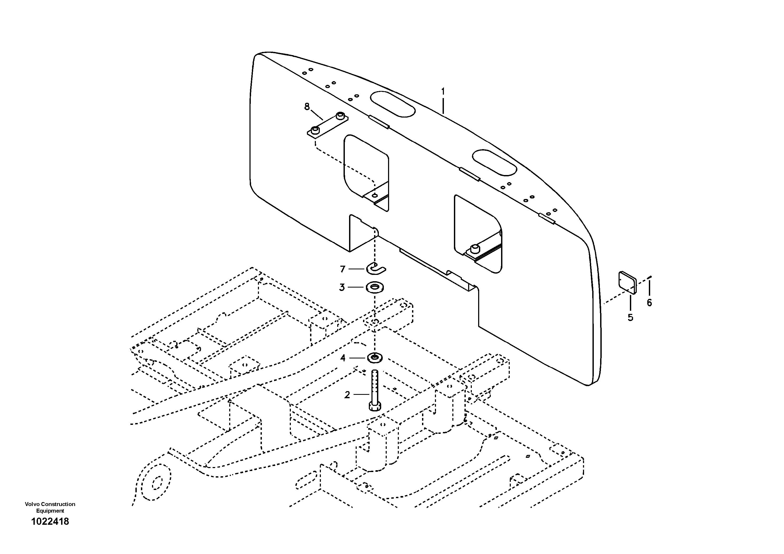 Схема запчастей Volvo EC210B - 93555 Противовесы EC210B APPENDIX FX FORESTRY VER