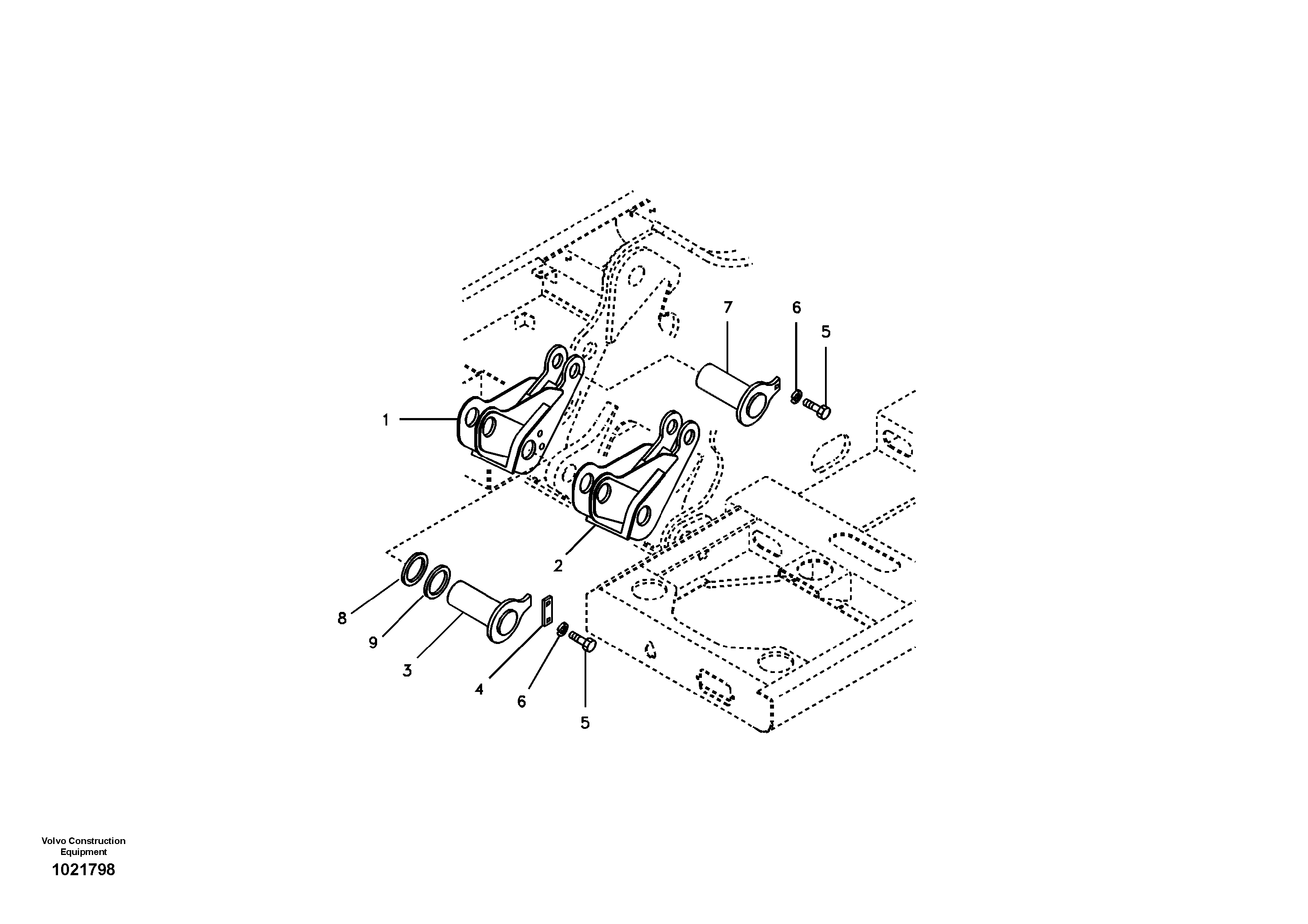 Схема запчастей Volvo EC210B - 103848 Upper frame EC210B APPENDIX FX FORESTRY VER