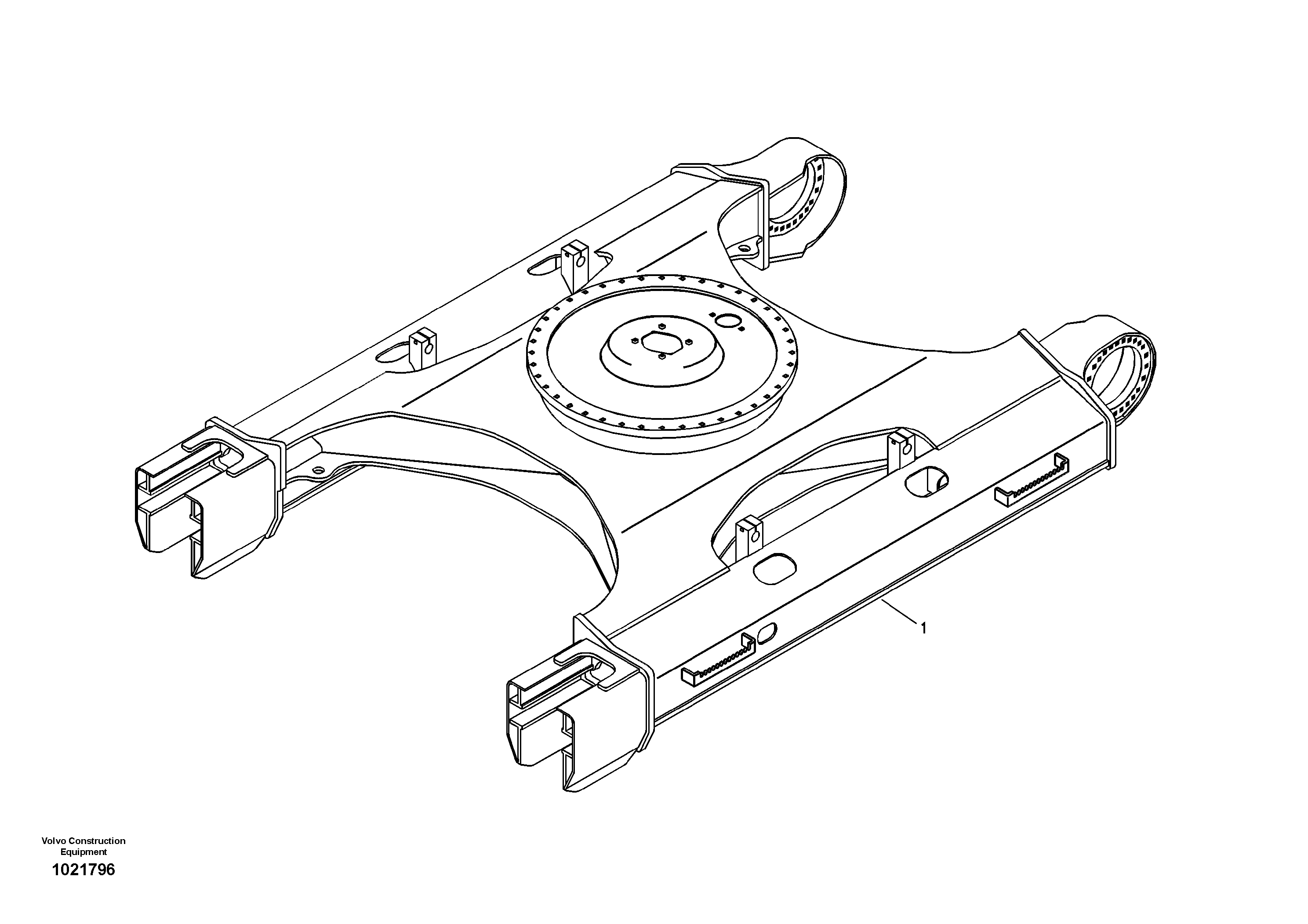 Схема запчастей Volvo EC210B - 9664 Рама экскаватора (ходовой части, шасси) EC210B APPENDIX FX FORESTRY VER