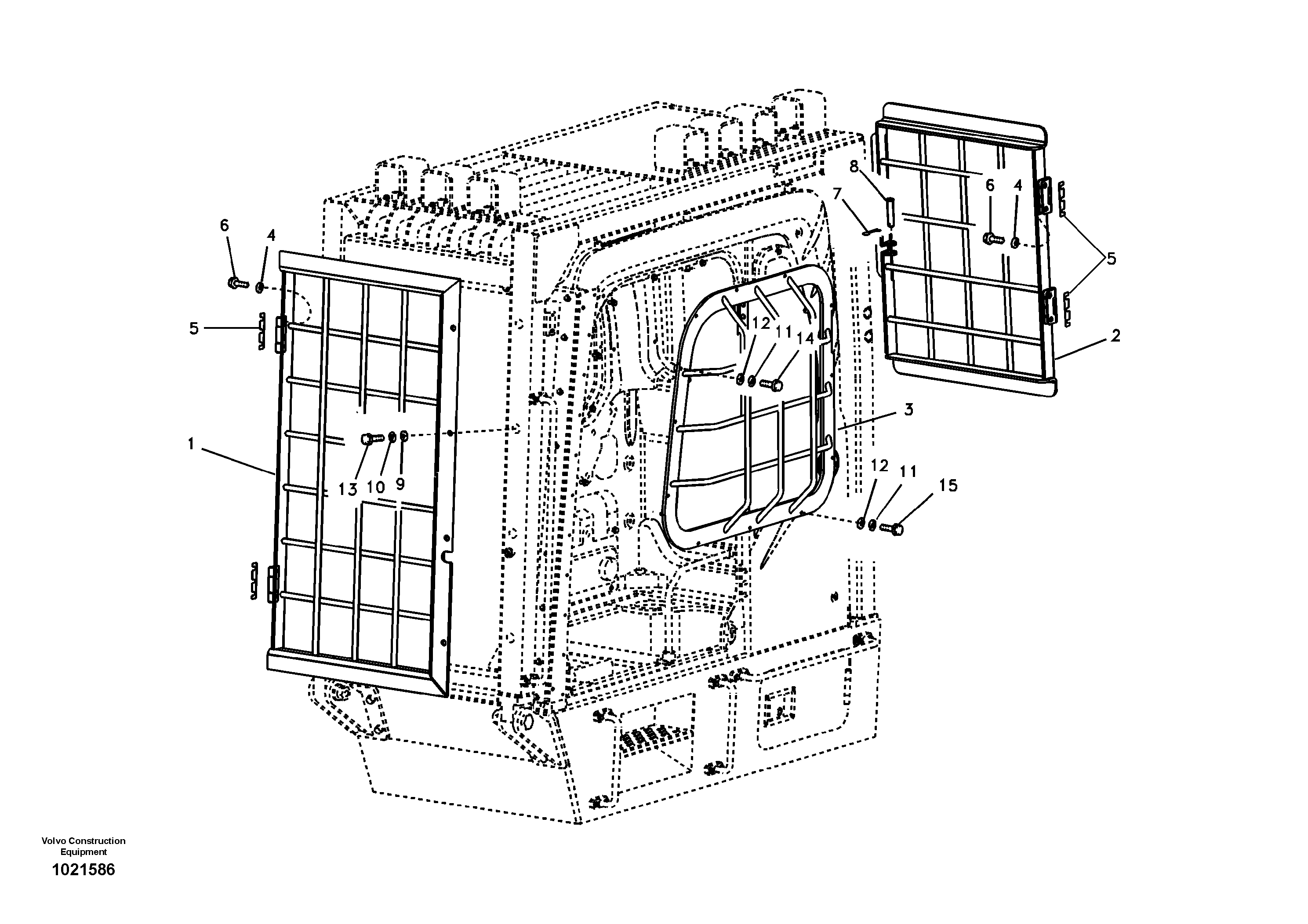 Схема запчастей Volvo EC210B - 7782 Windshield protection EC210B APPENDIX FX FORESTRY VER