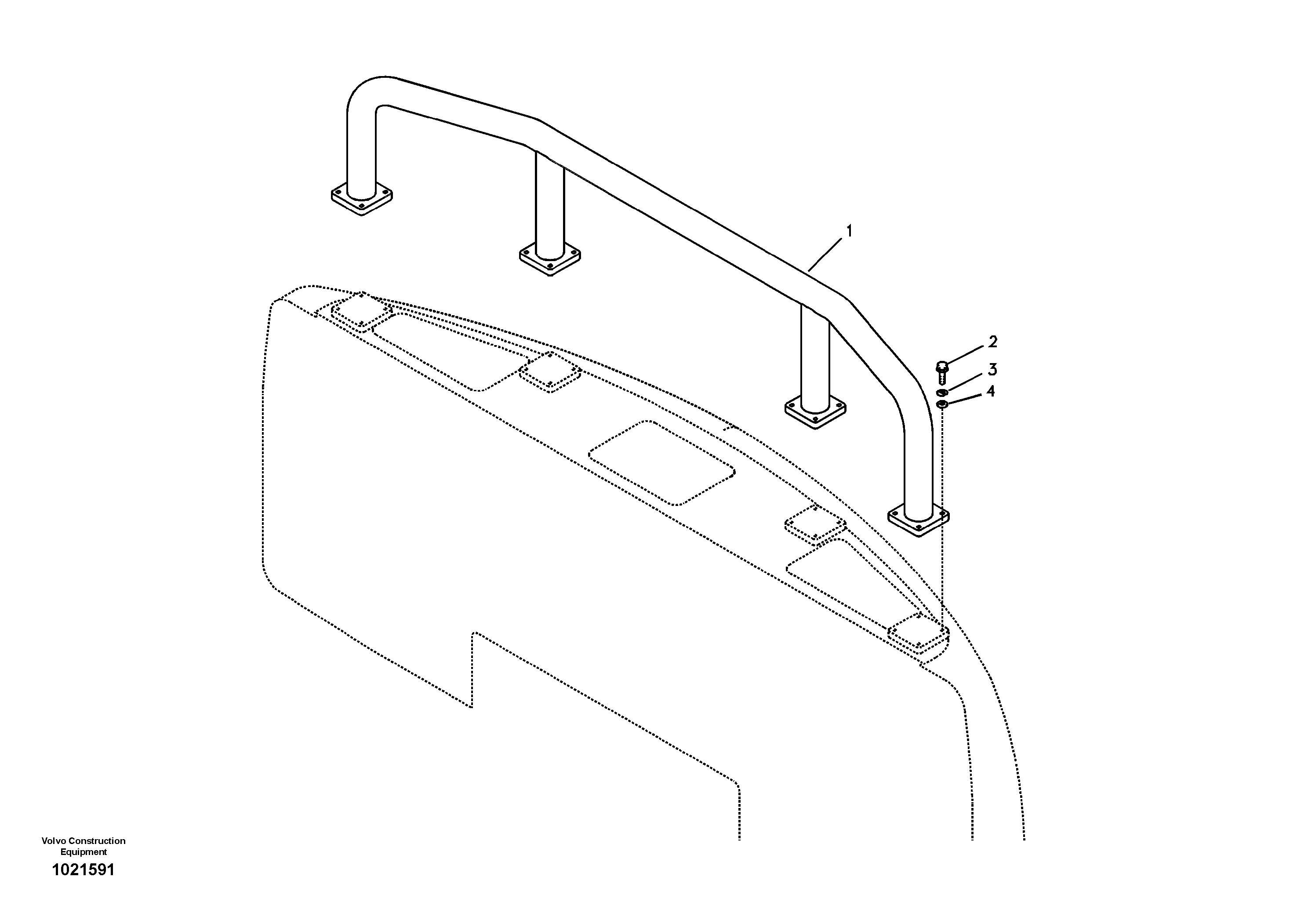 Схема запчастей Volvo EC210B - 28545 Upper protection, Forestry EC210B APPENDIX FX FORESTRY VER