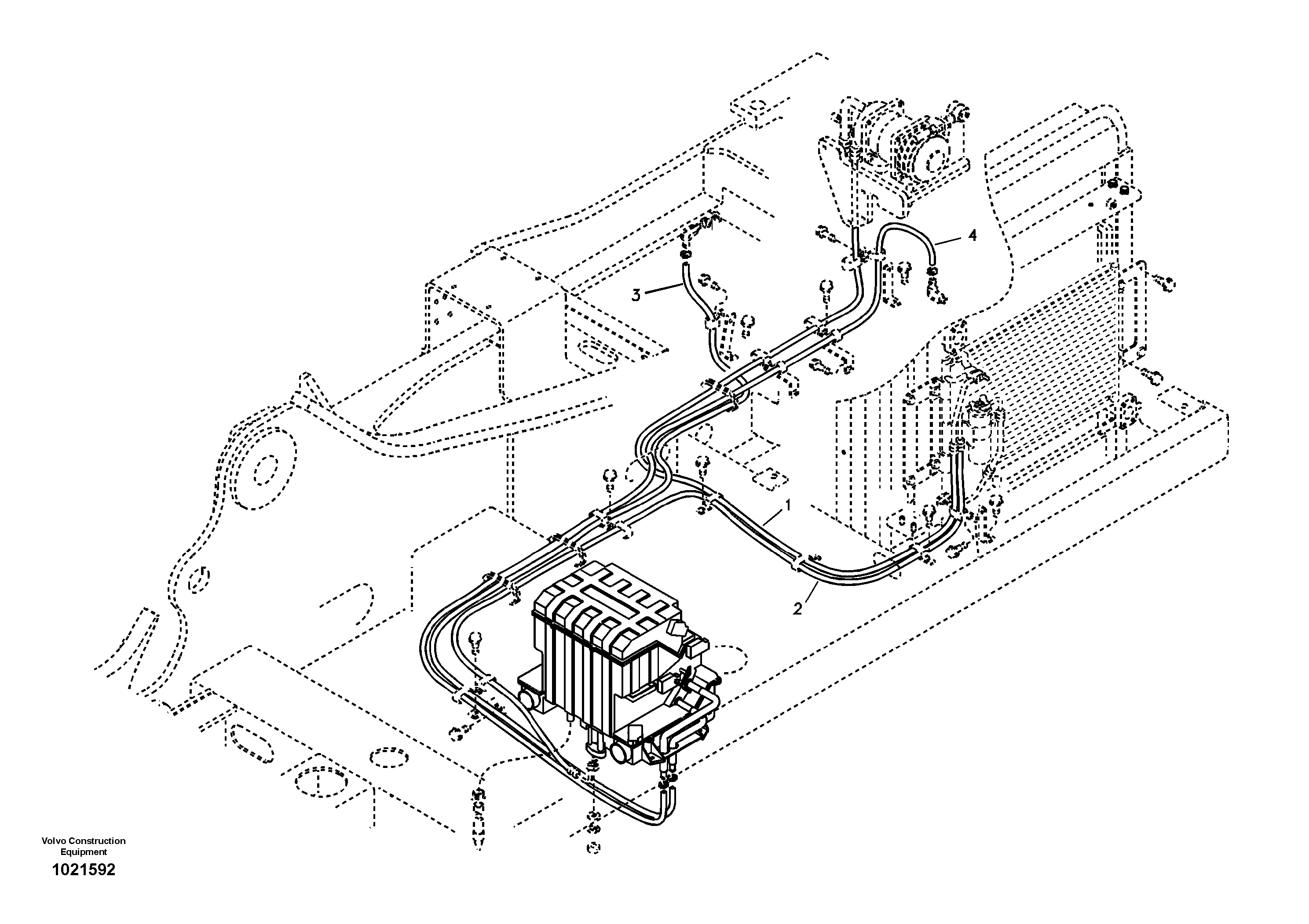 Схема запчастей Volvo EC210B - 17598 Air conditioning unit line EC210B APPENDIX FX FORESTRY VER