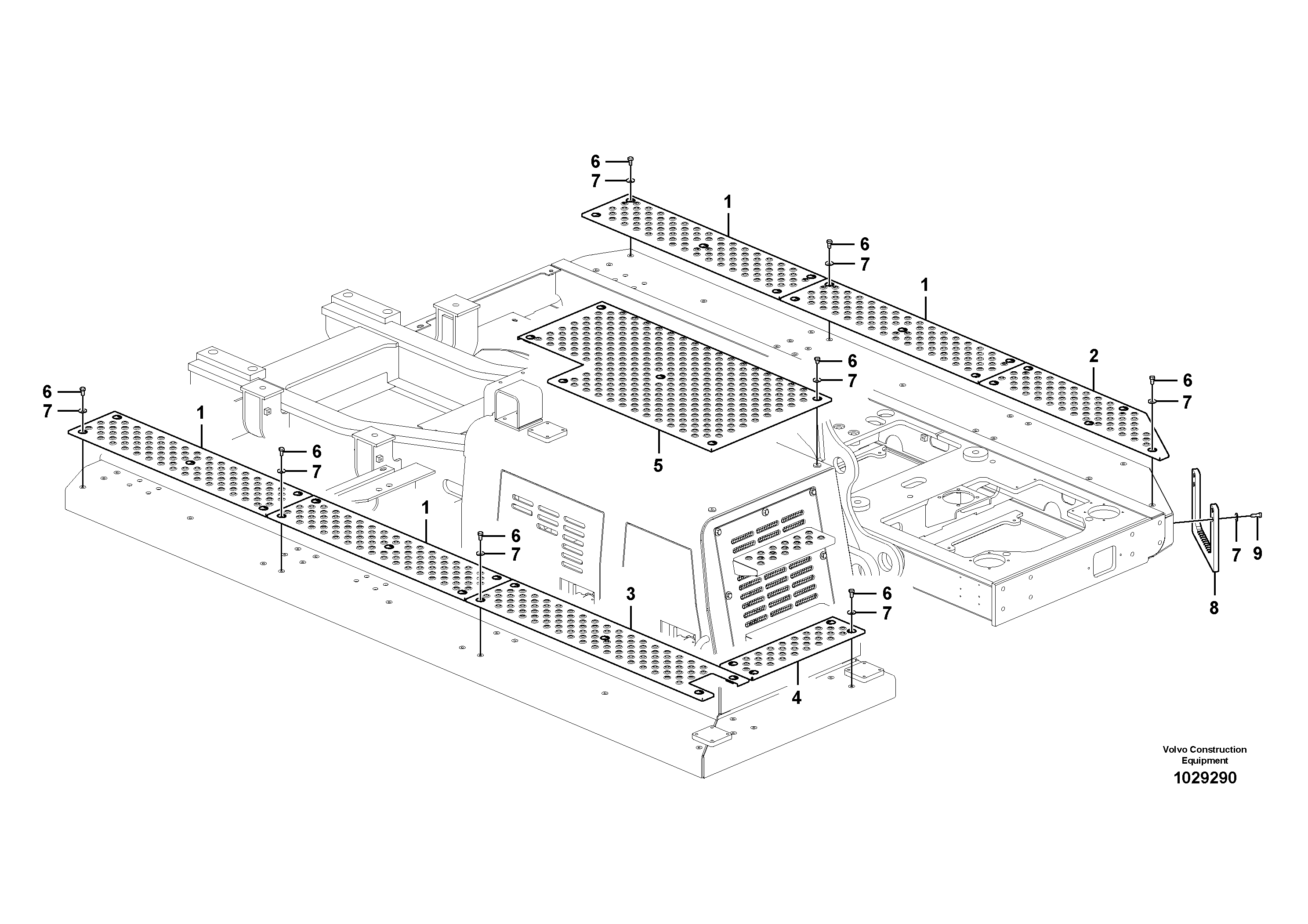 Схема запчастей Volvo EC210B - 50618 Anti slip EC210B APPENDIX FX FORESTRY VER