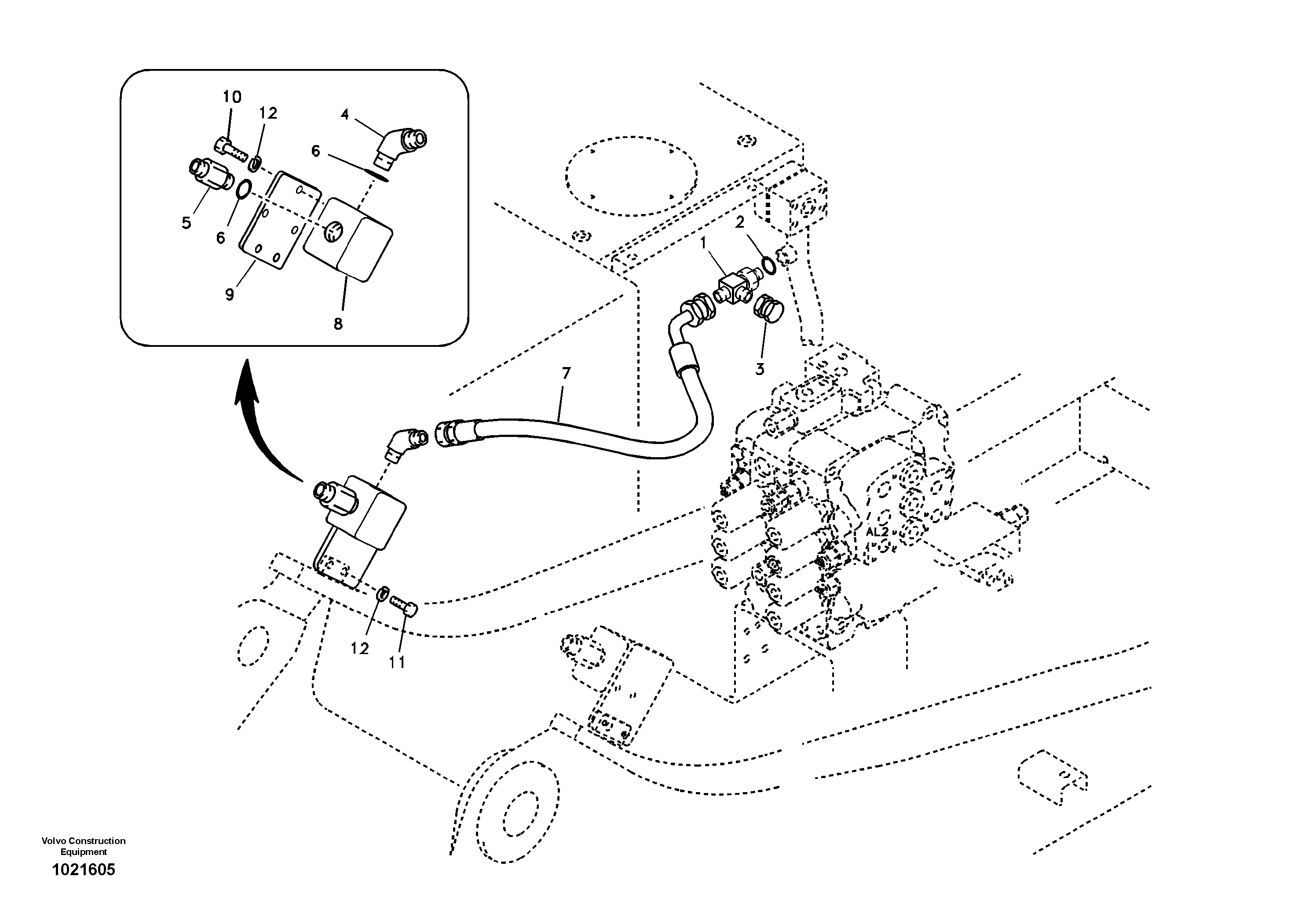 Схема запчастей Volvo EC210B - 52772 Working hydraulics, 1st pump flow on upper frame EC210B APPENDIX FX FORESTRY VER