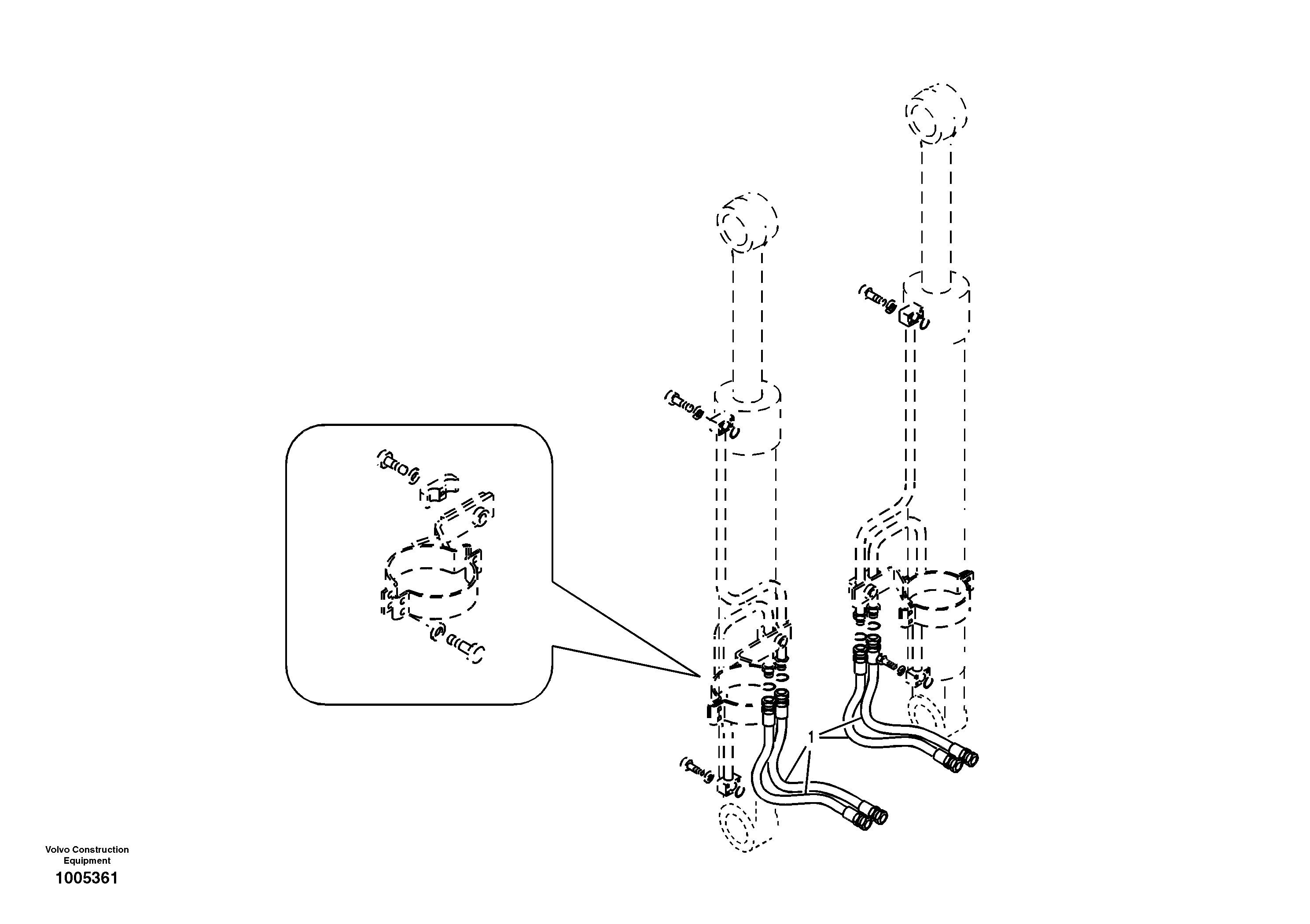 Схема запчастей Volvo EC210B - 45108 Working hydraulic, boom cylinder EC210B APPENDIX FORESTRY VERSION
