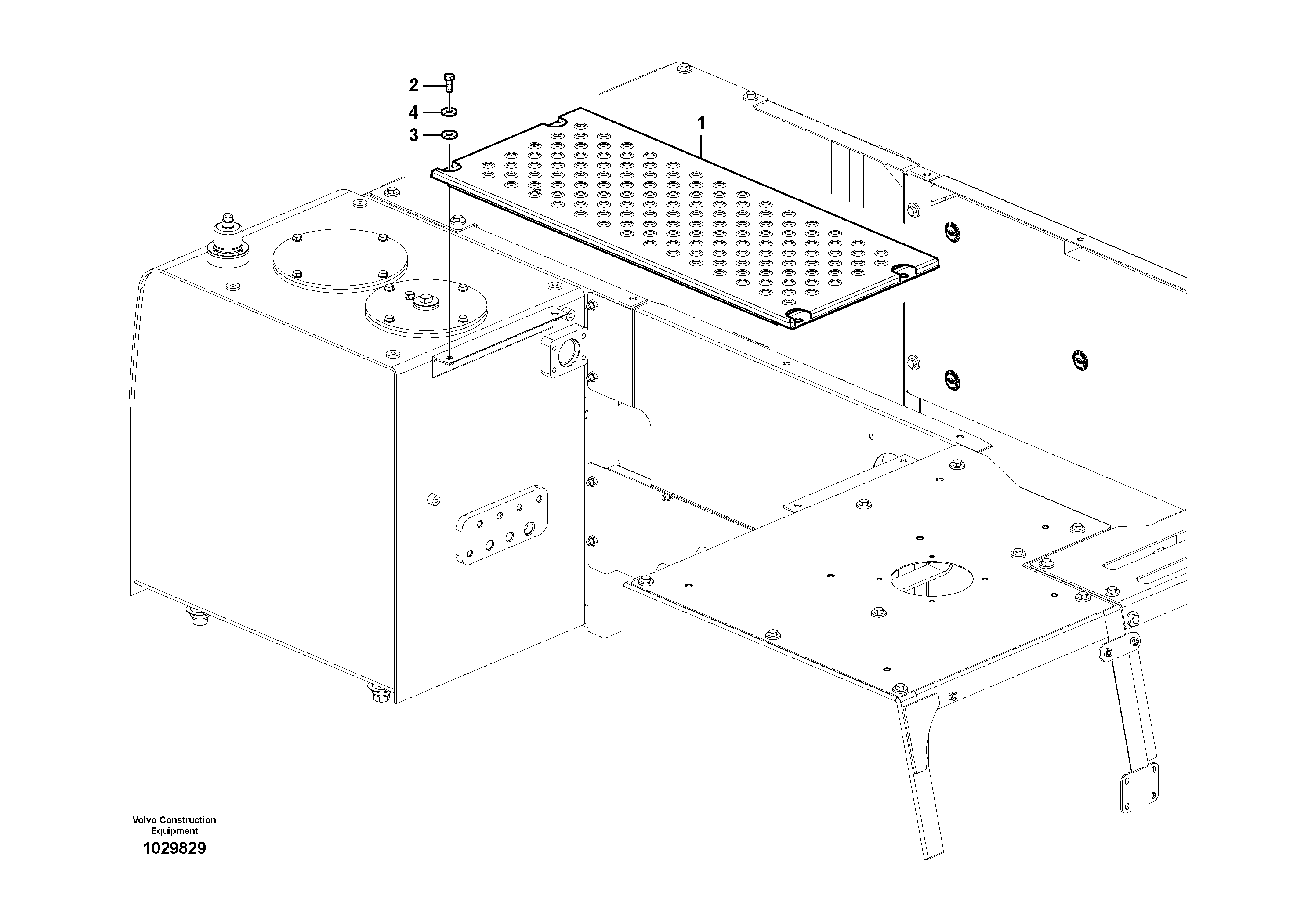 Схема запчастей Volvo EC240B - 8408 Cover, control valve EC240B SER NO INT 12641- EU & NA 80001-