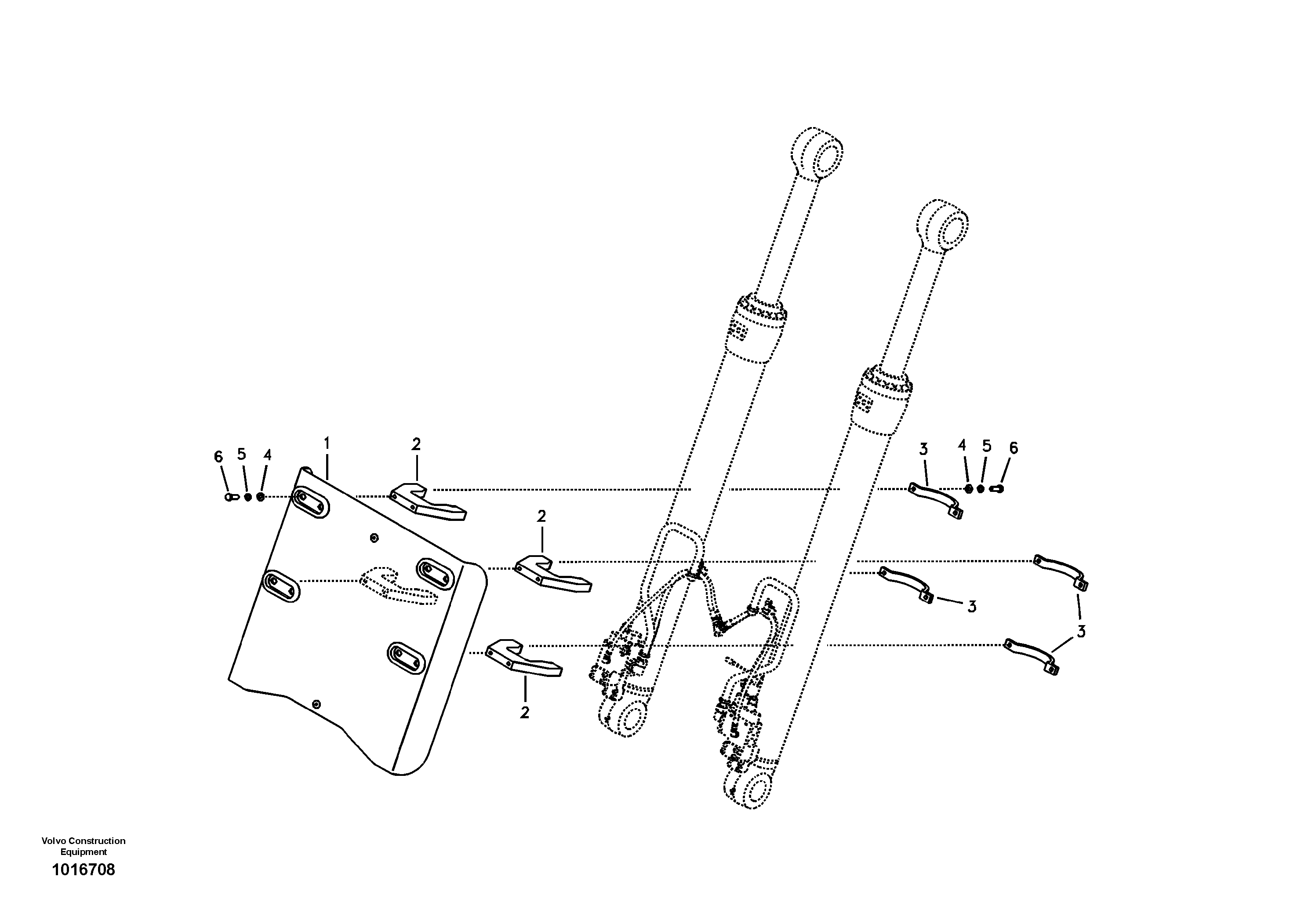 Схема запчастей Volvo EC240B - 12314 Protecting plate EC240B APPENDIX FX FORESTRY VER