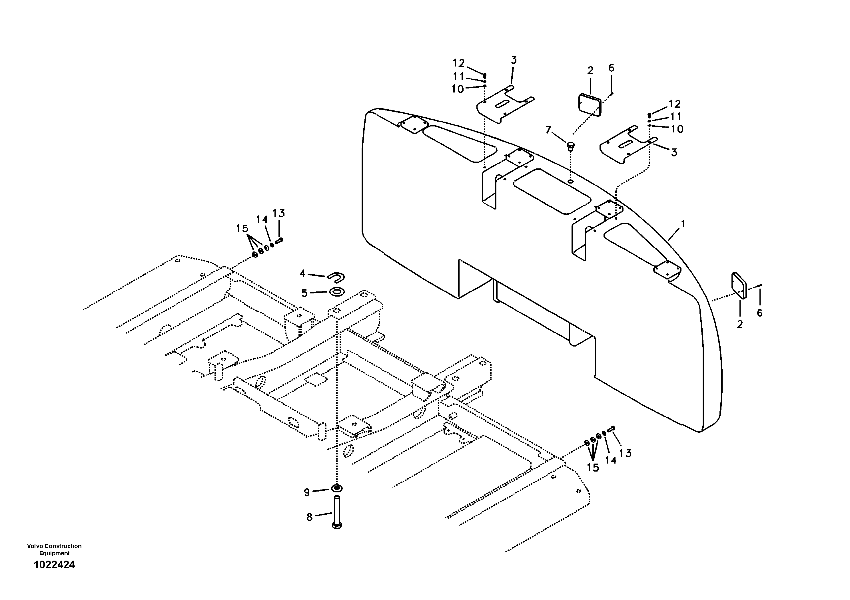 Схема запчастей Volvo EC240B - 66974 Противовесы EC240B APPENDIX FX FORESTRY VER