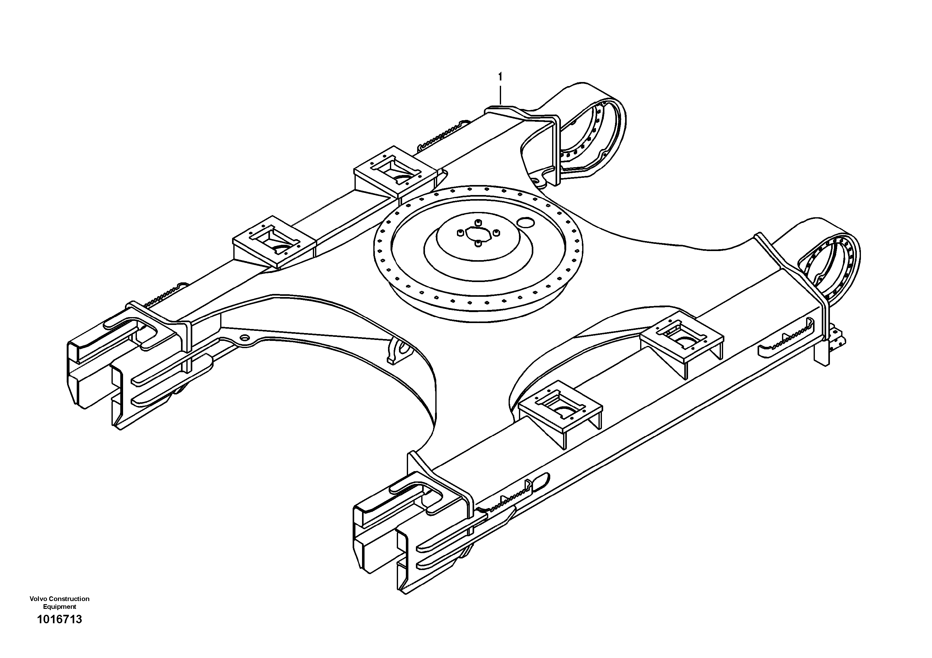 Схема запчастей Volvo EC240B - 9808 Рама экскаватора (ходовой части, шасси) EC240B APPENDIX FX FORESTRY VER