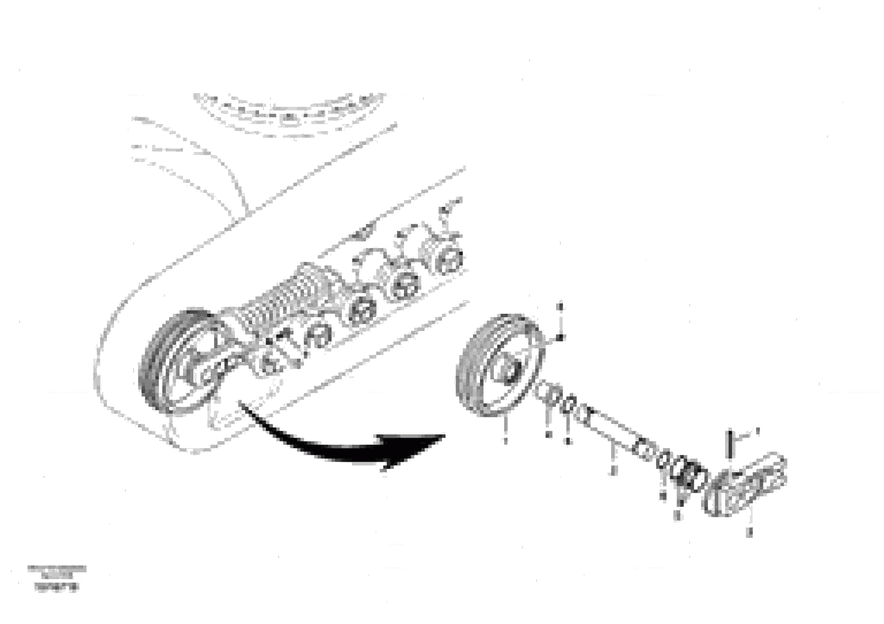 Схема запчастей Volvo EC240B - 1846 Ленивец (Направляющее колесо гусеницы), передний EC240B APPENDIX FX FORESTRY VER