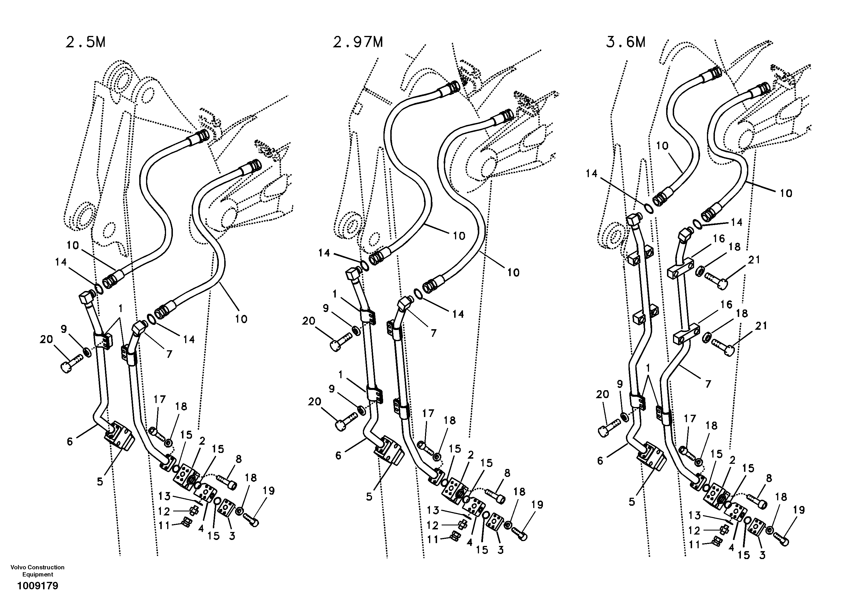 Схема запчастей Volvo EC240B - 53314 Working hydraulic, hammer and shear for dipper arm EC240B