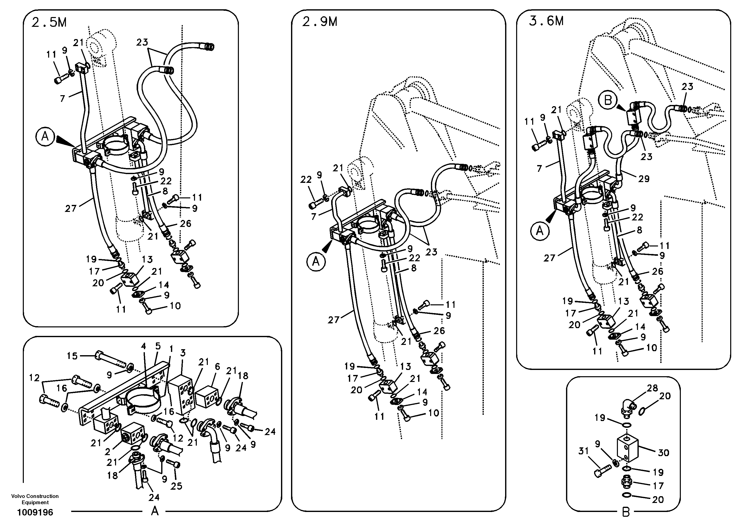 Схема запчастей Volvo EC240B - 60572 Working hydraulic, clamshell EC240B