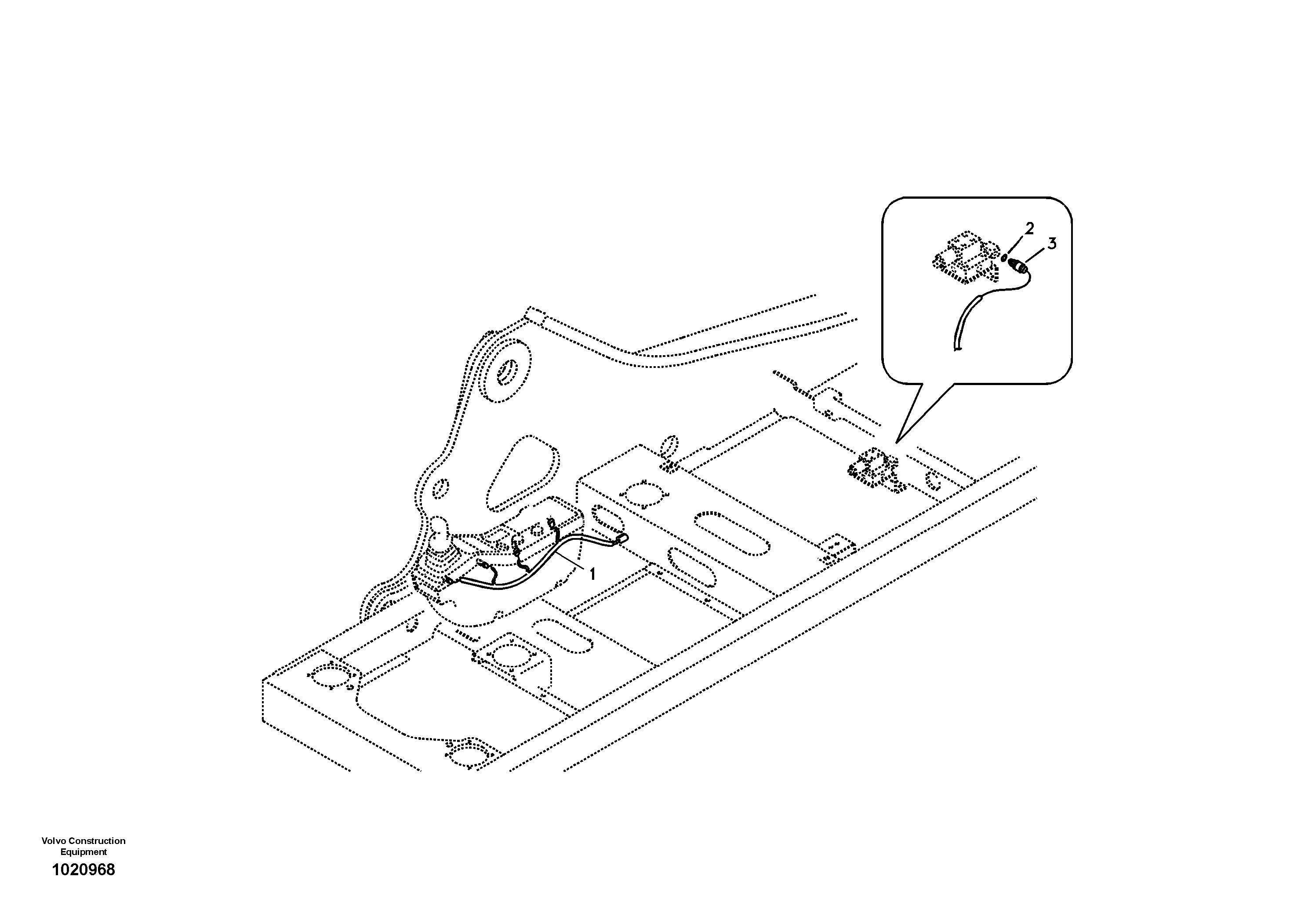 Схема запчастей Volvo EC240B - 1002 Cable and wire harness for clamshell bucket EC240B SER NO INT 12641- EU & NA 80001-