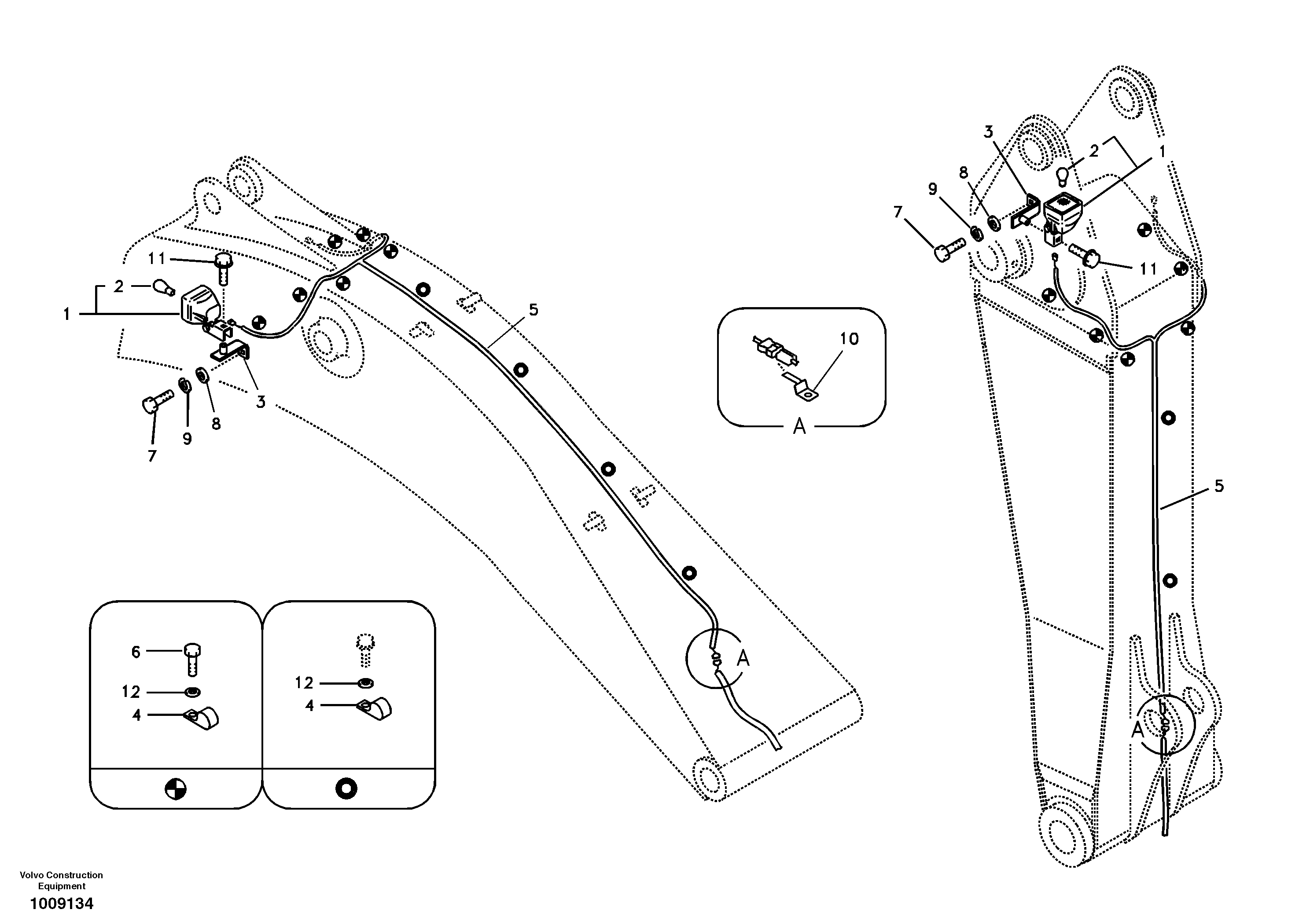 Схема запчастей Volvo EC240B - 10827 Working lamp on boom EC240B