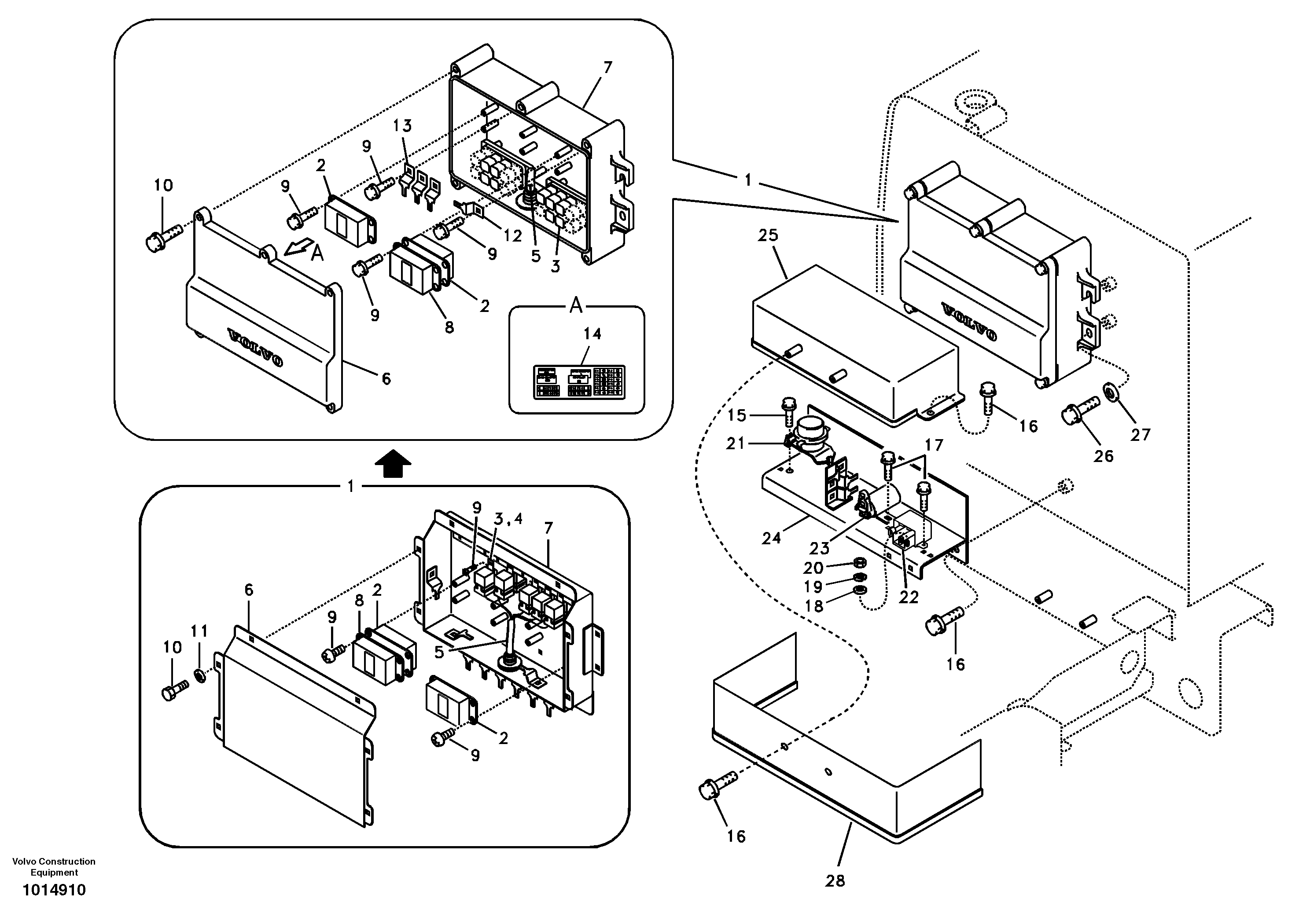 Схема запчастей Volvo EC240B - 76438 Electrical relay EC240B