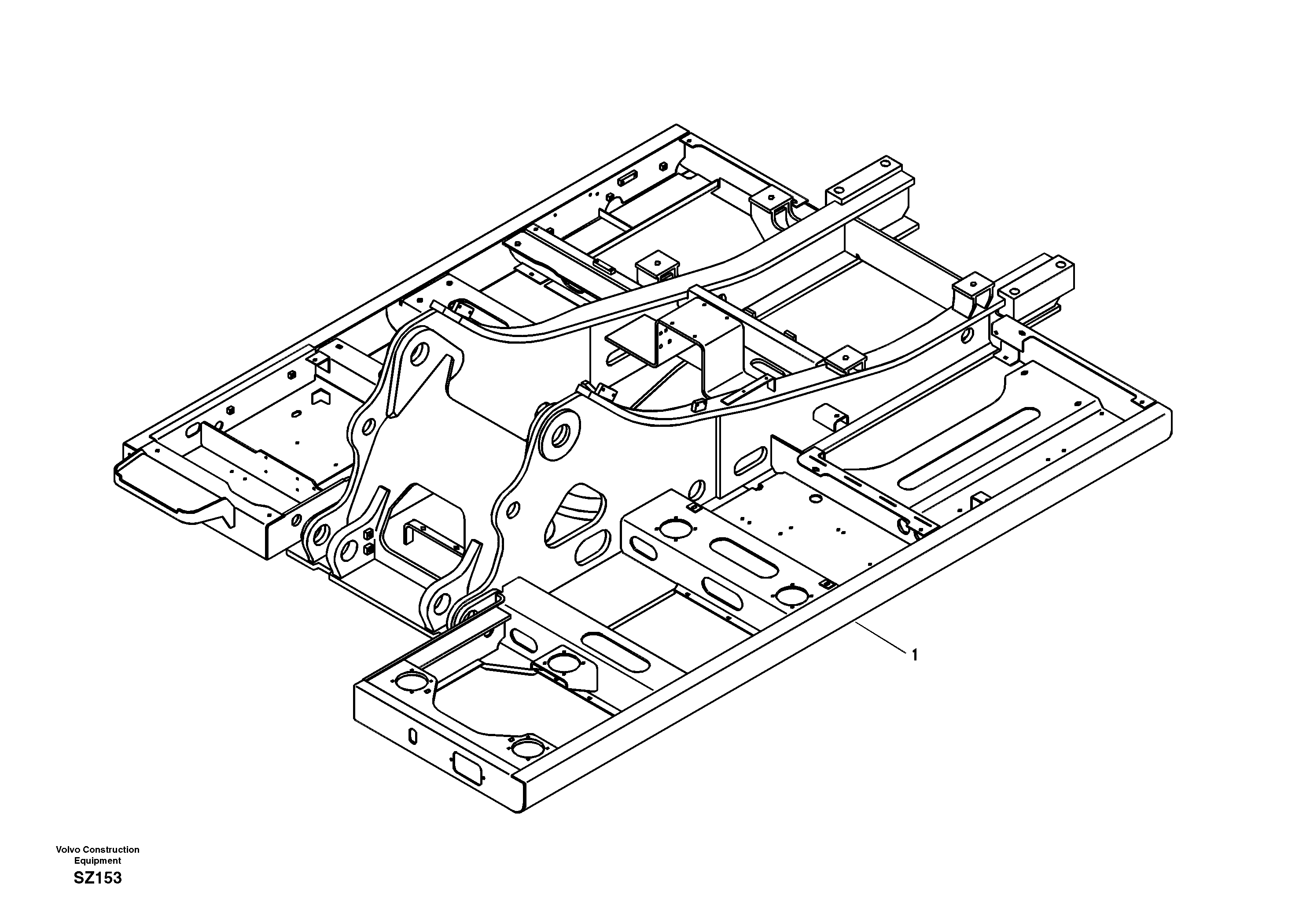 Схема запчастей Volvo EC240B - 61879 Upper frame EC240B