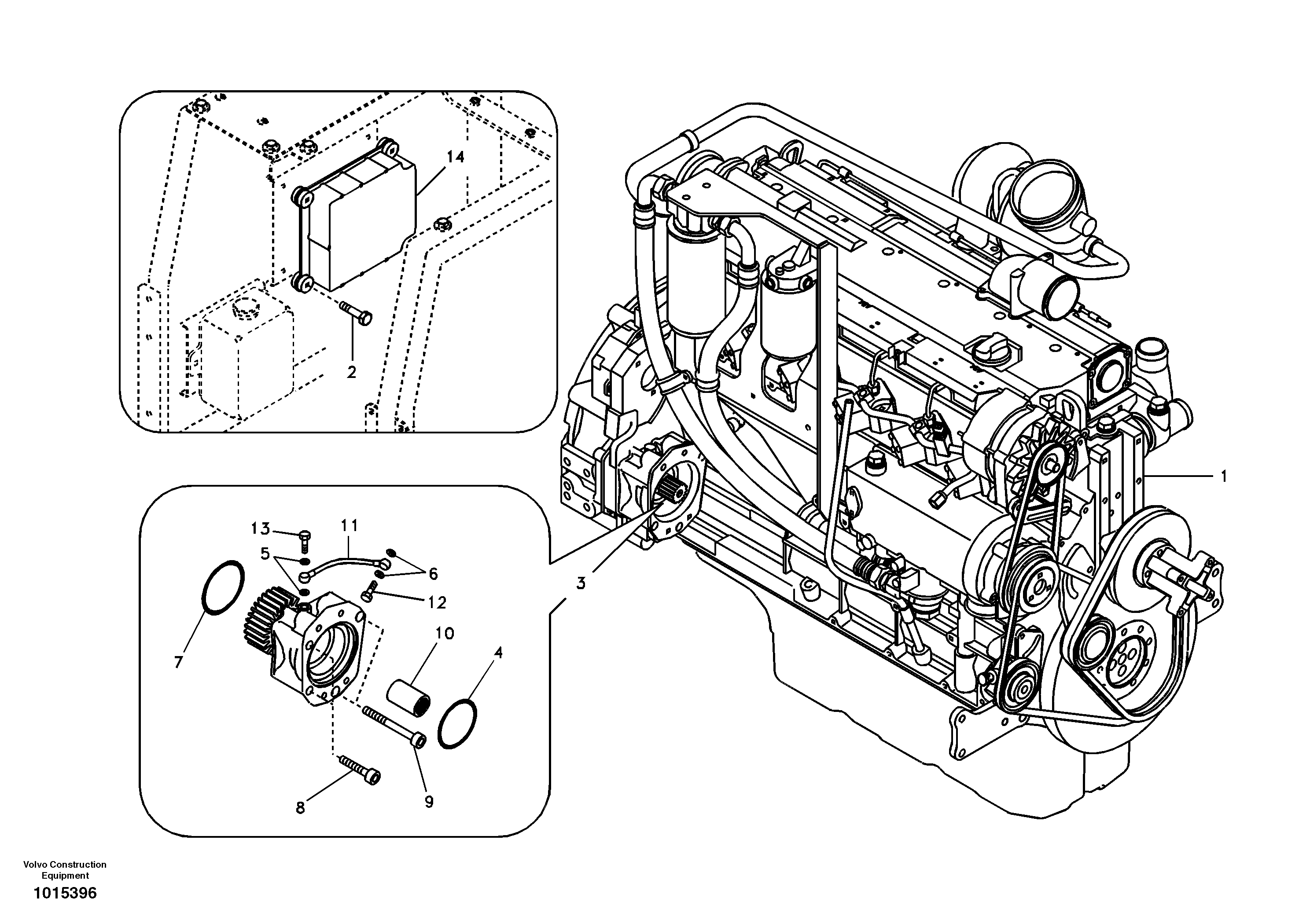 Схема запчастей Volvo EC290B - 47448 Двигатель в сборе EC290B
