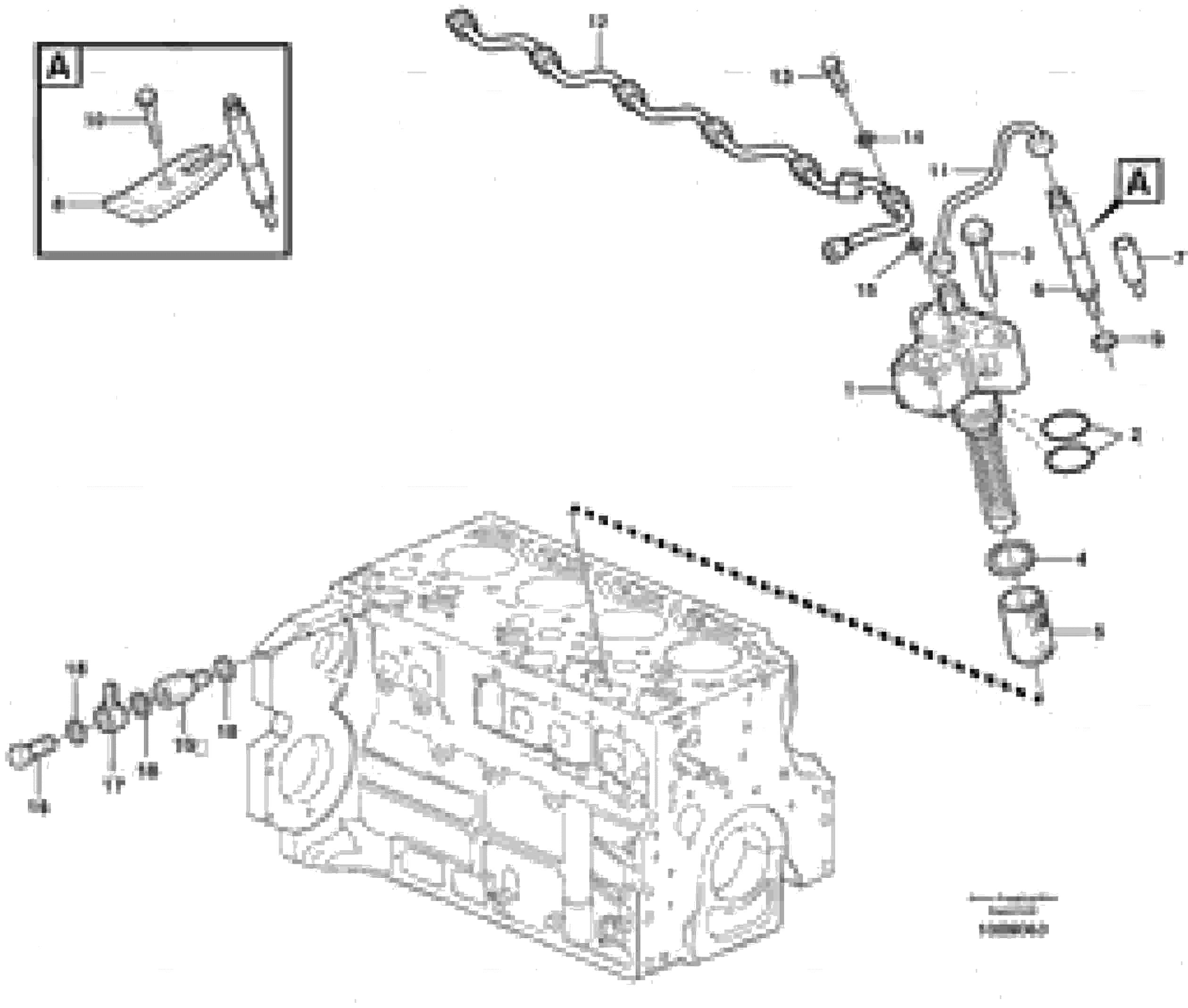 Схема запчастей Volvo EC290B - 64283 Fuel injection pump with fitting parts EC290B