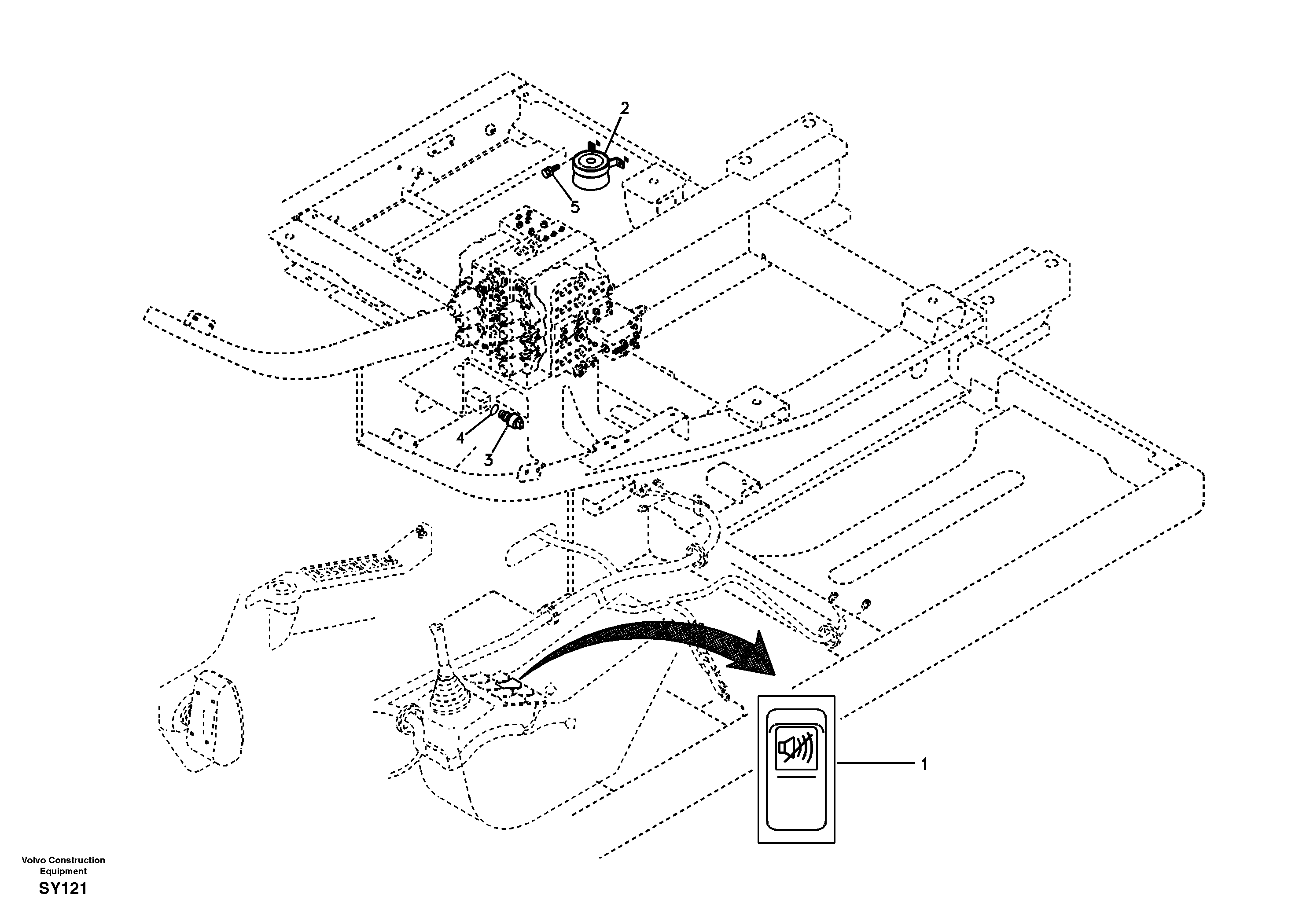 Схема запчастей Volvo EC290B - 13197 Back-up warning unit EC290B