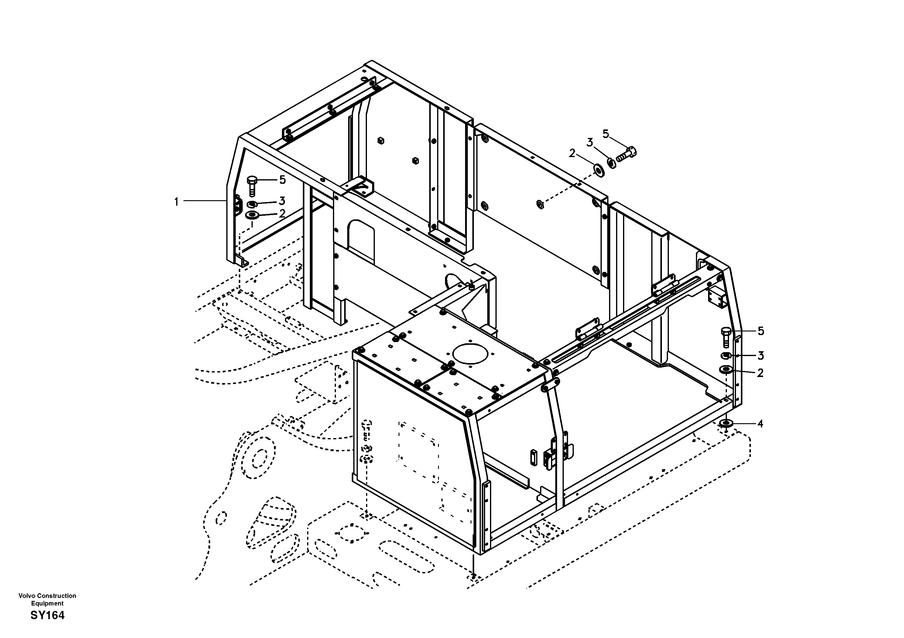 Схема запчастей Volvo EC290B - 31894 Cowl frame EC290B