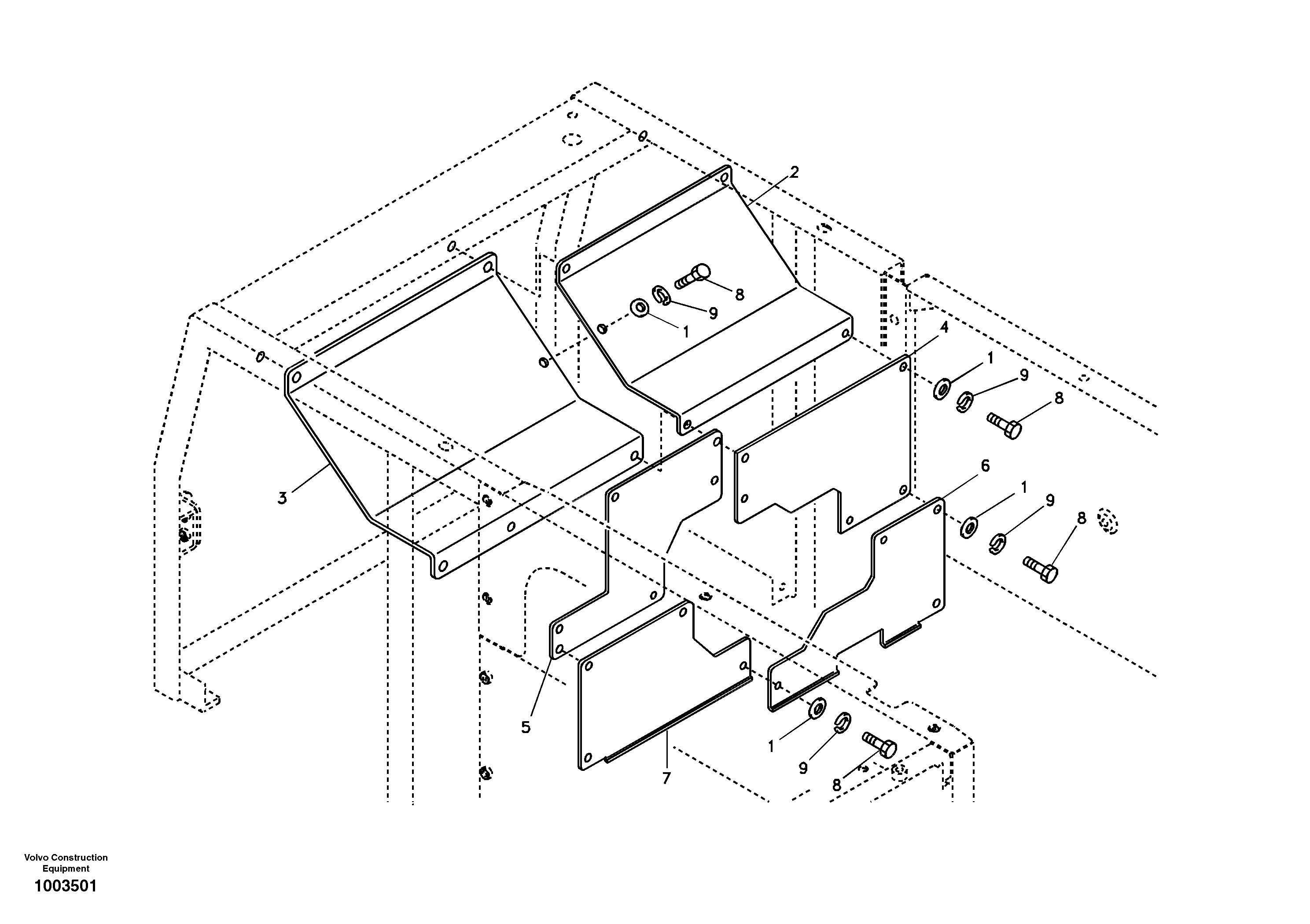 Схема запчастей Volvo EC290B - 5373 Cover, main pump EC290B
