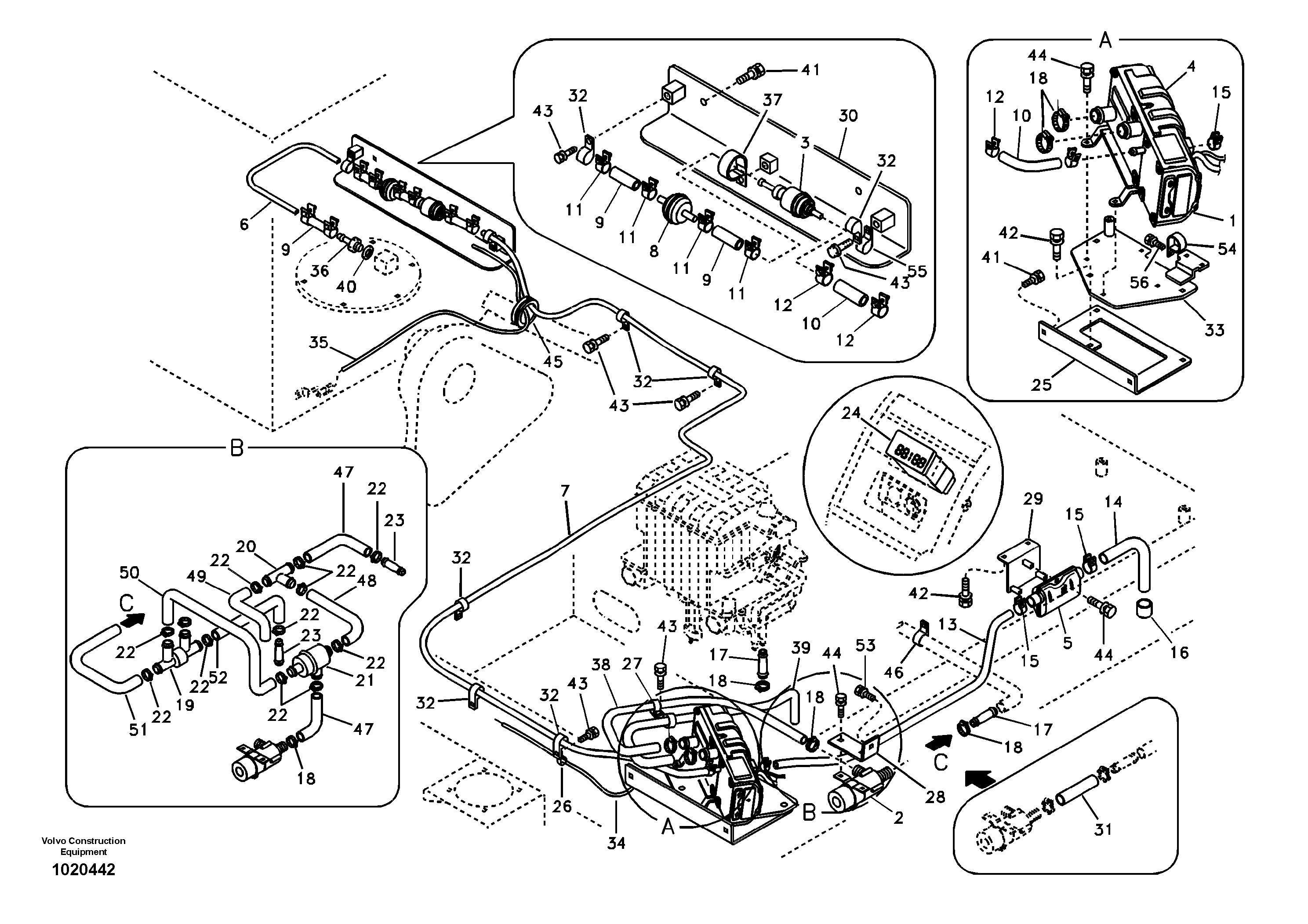Схема запчастей Volvo EC290B - 51451 Auxiliary Heater EC290B