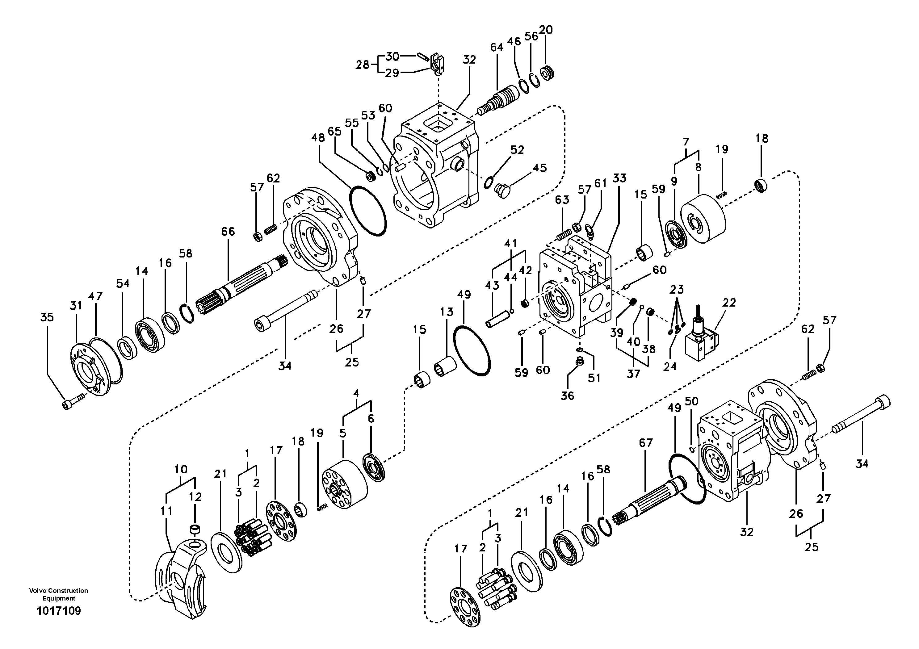 Схема запчастей Volvo EC290B - 92021 Гидронасос (основной насос) EC290B