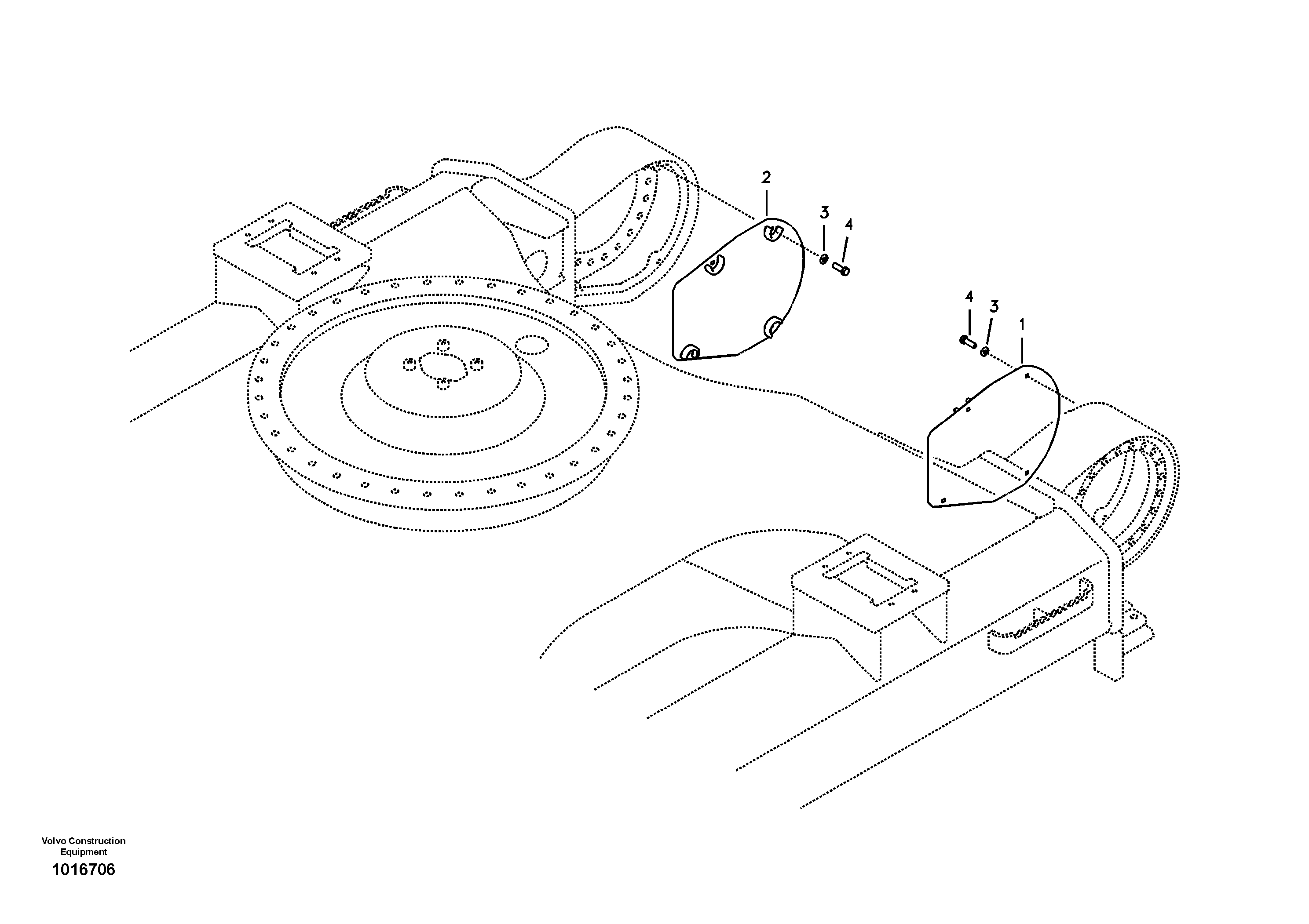 Схема запчастей Volvo EC290B - 14473 Protective plate for travel motor EC290B APPENDIX FX FORESTRY VER