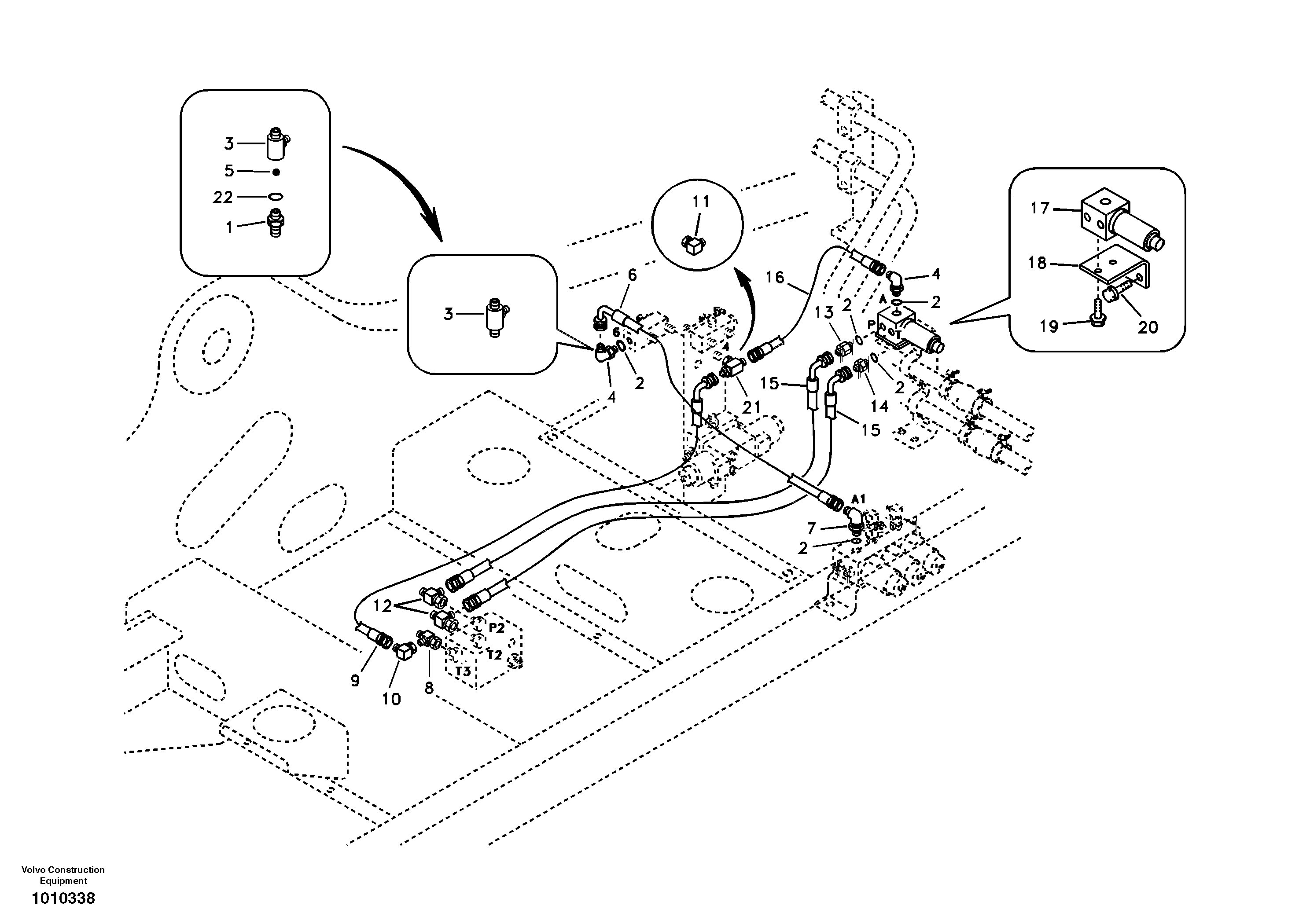 Схема запчастей Volvo EC290B - 98600 Servo system, hammer and shear EC290B