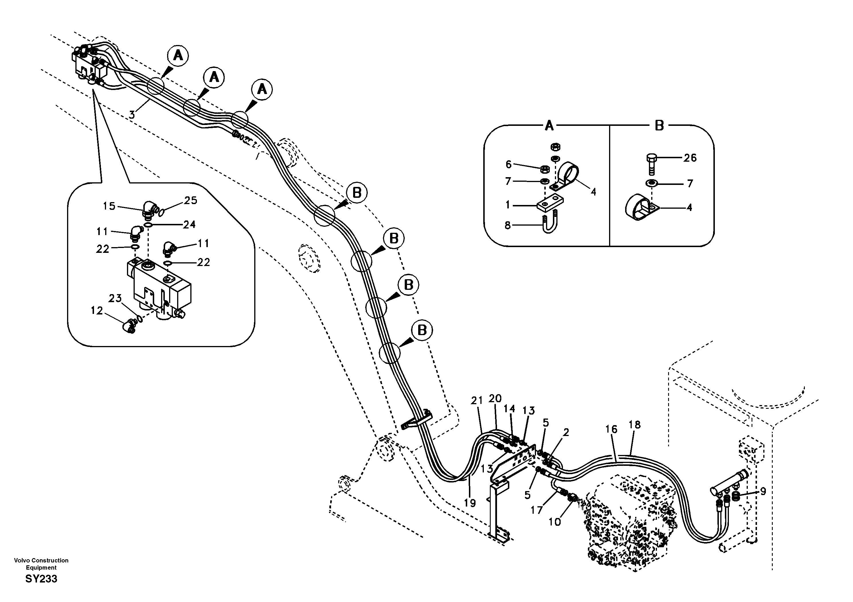 Схема запчастей Volvo EC290B - 42464 Working hydraulic, dipper arm rupture EC290B