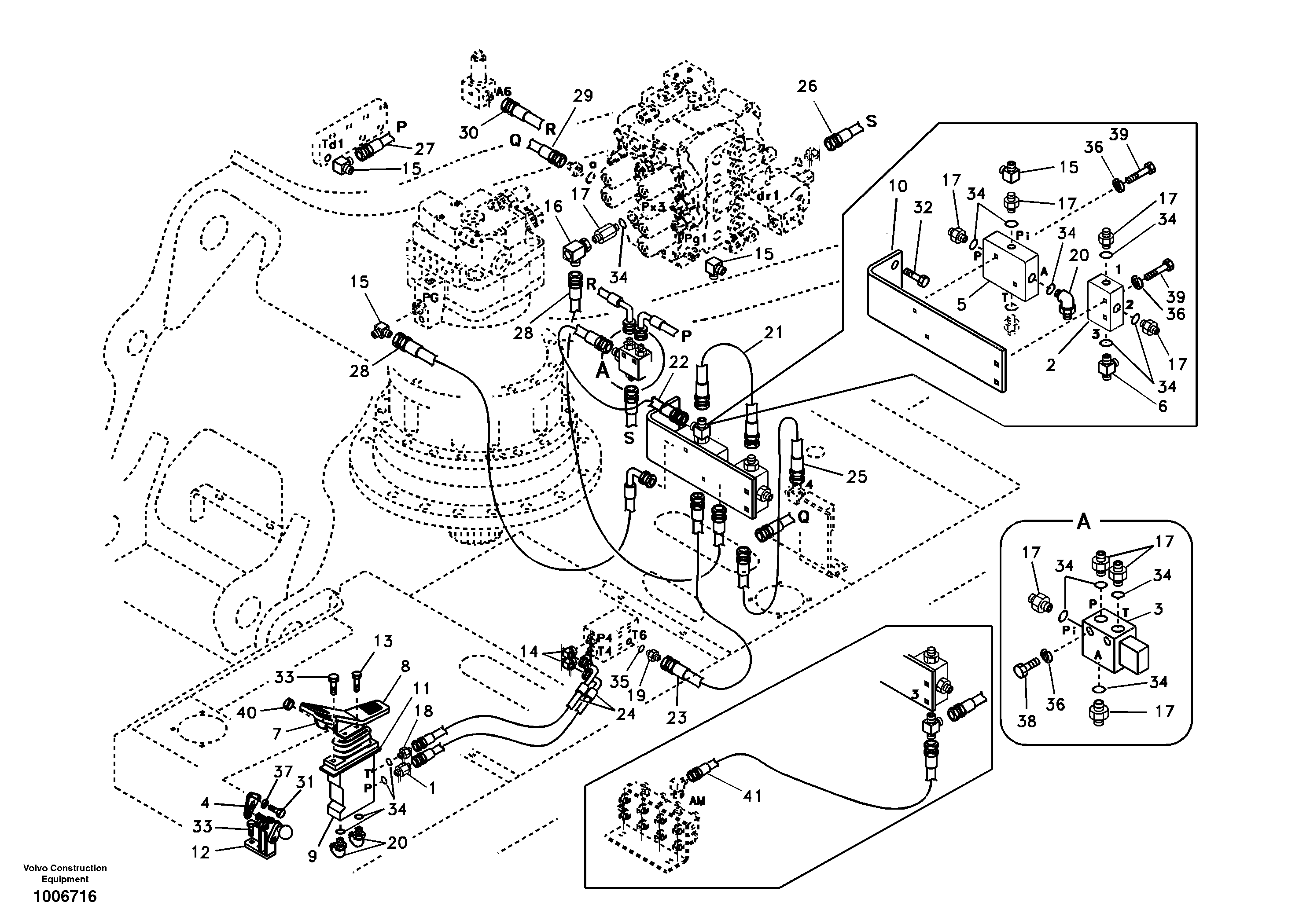Схема запчастей Volvo EC290B - 92100 Working hydraulic, adjustable boom for upper EC290B