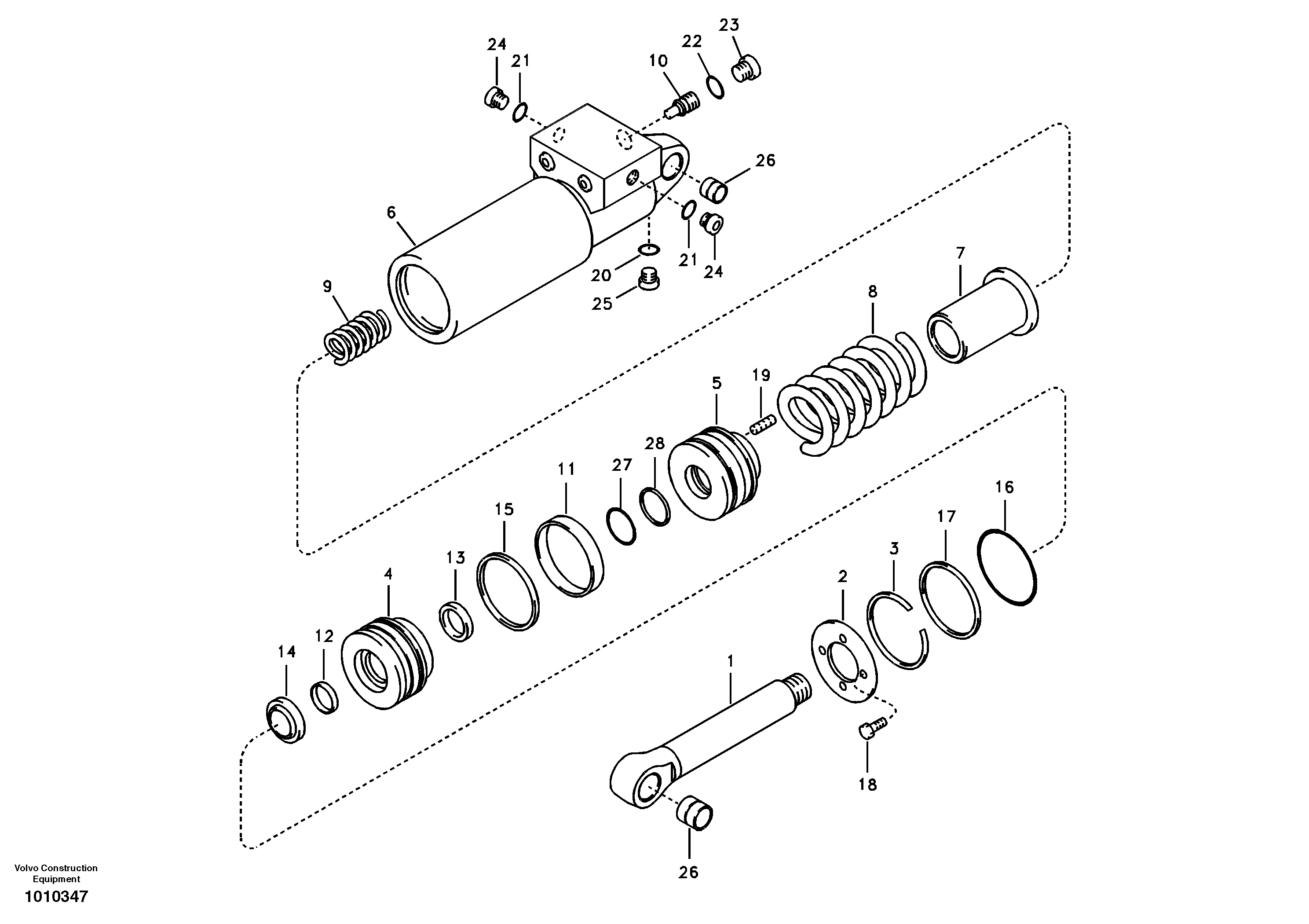 Схема запчастей Volvo EC290B - 93382 Quick fit cylinder EC290B
