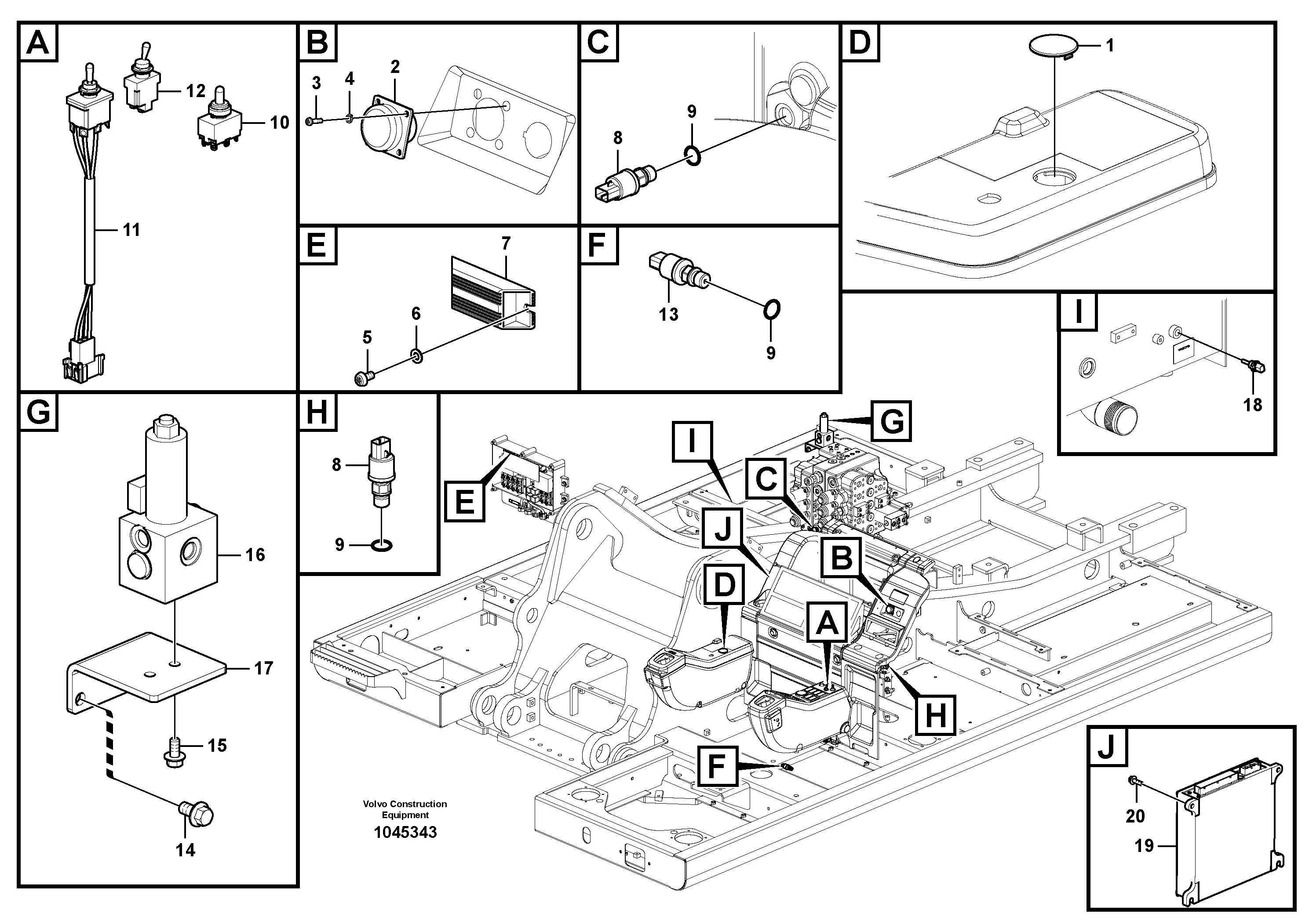 Схема запчастей Volvo EC360B - 103659 Electronic unit EC360B PRIME S/N 15001-/85001- 35001-