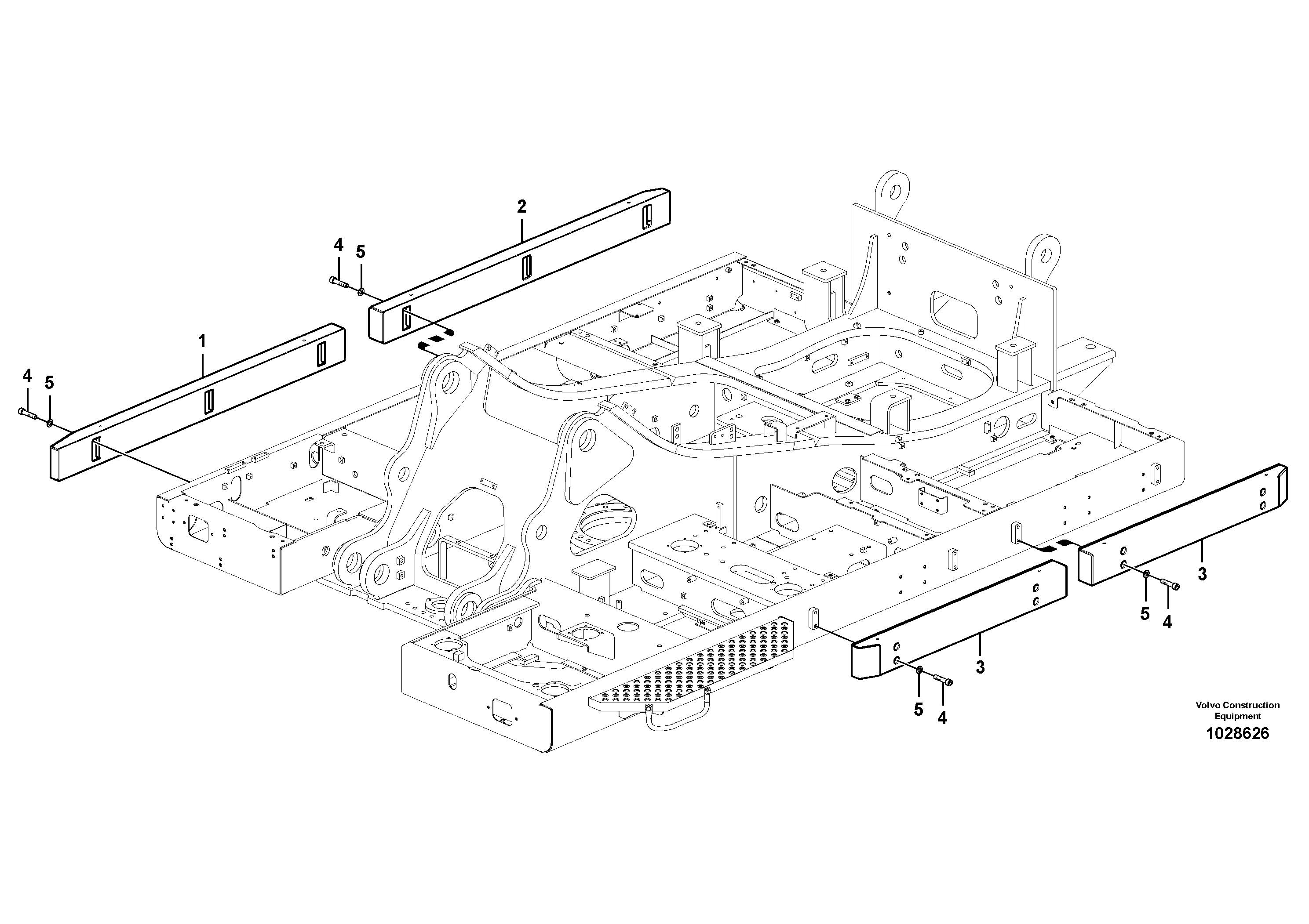 Схема запчастей Volvo EC360B - 48393 Side impact protection EC360B PRIME S/N 15001-/85001- 35001-